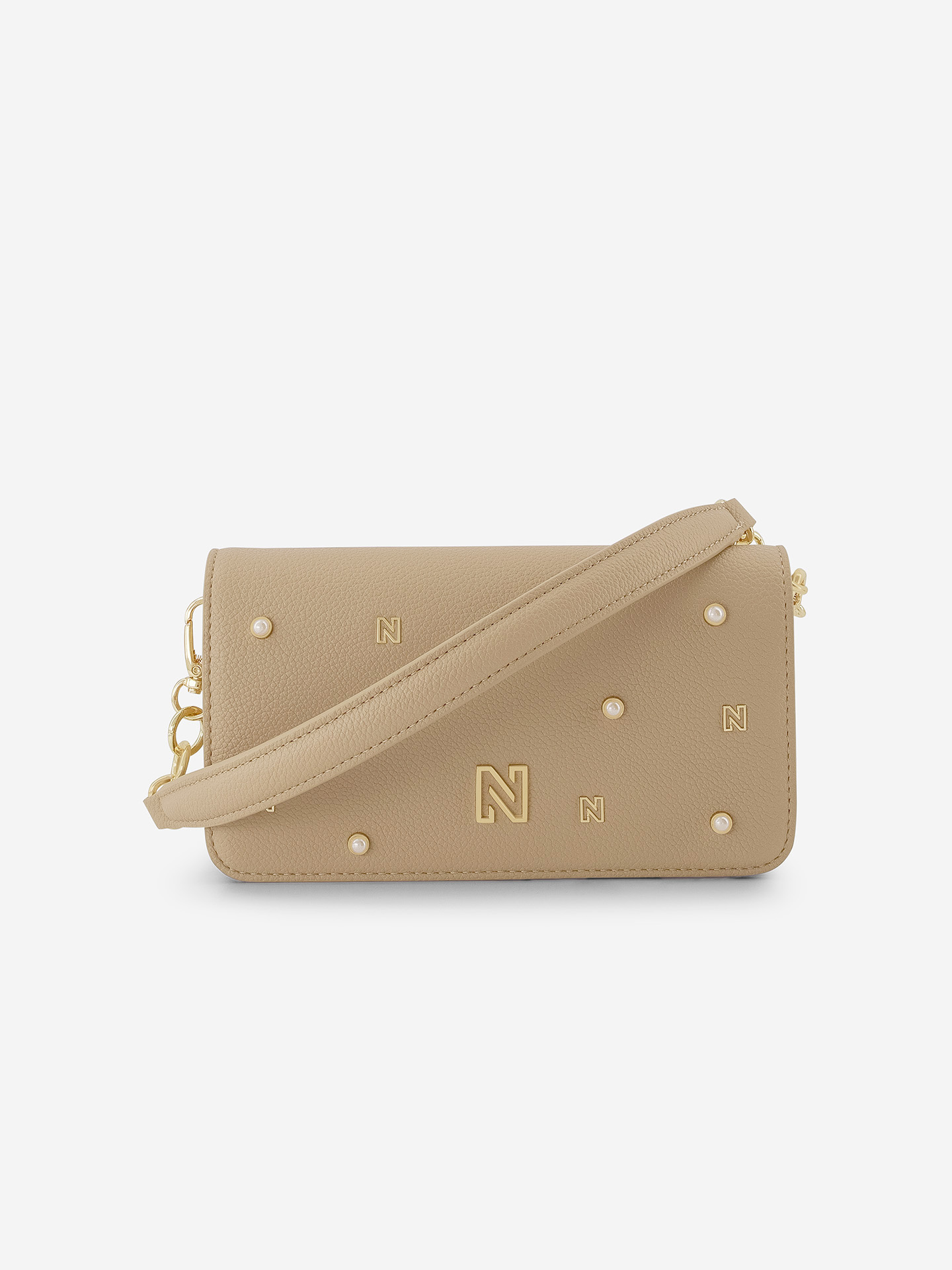 Shoulder bag with pearls