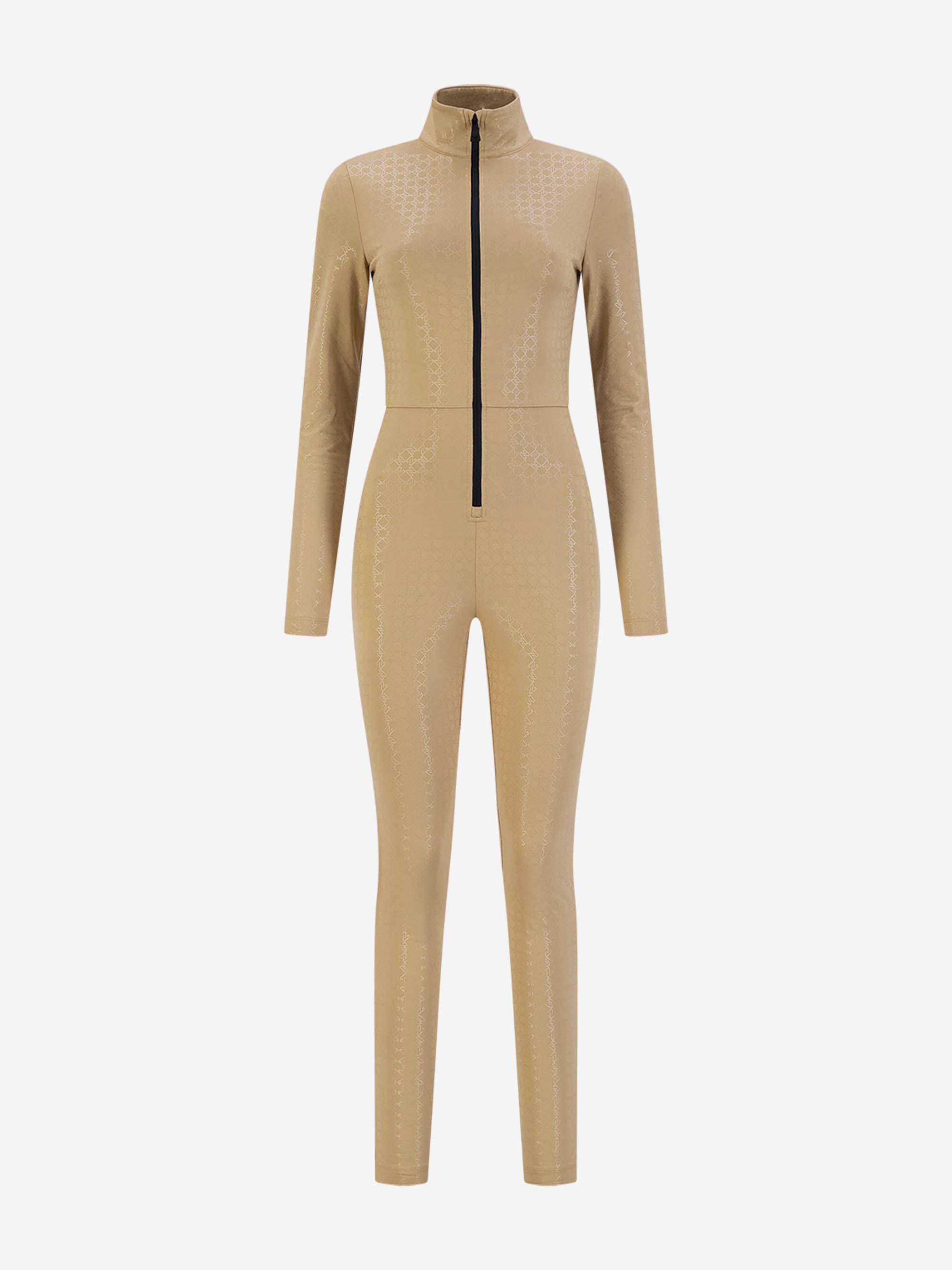 N monogram ski onesie 