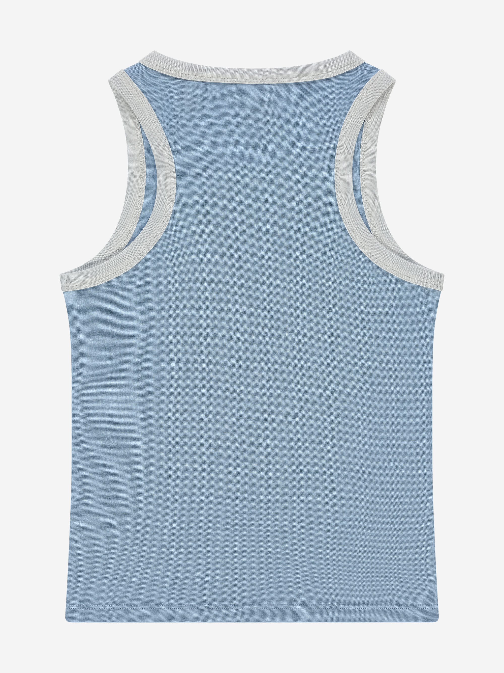 Aansluitende tank top met logo en biezen 
