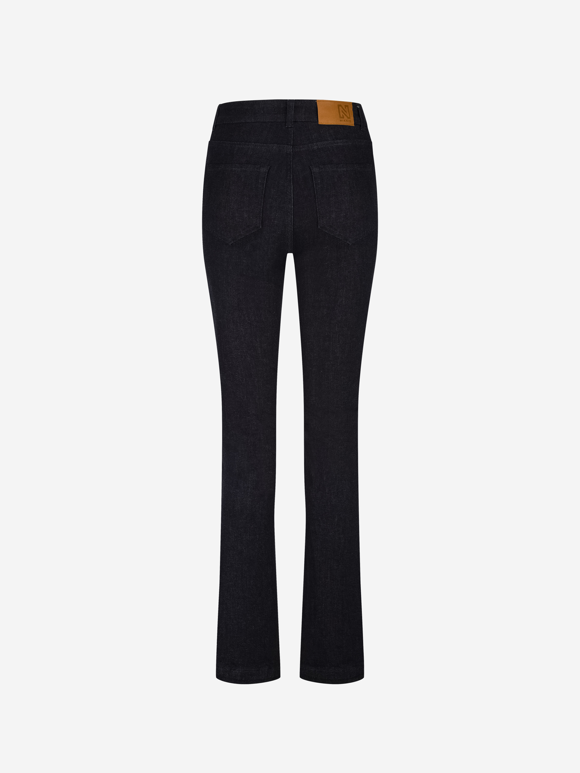 Flared jeans met kettingdetail