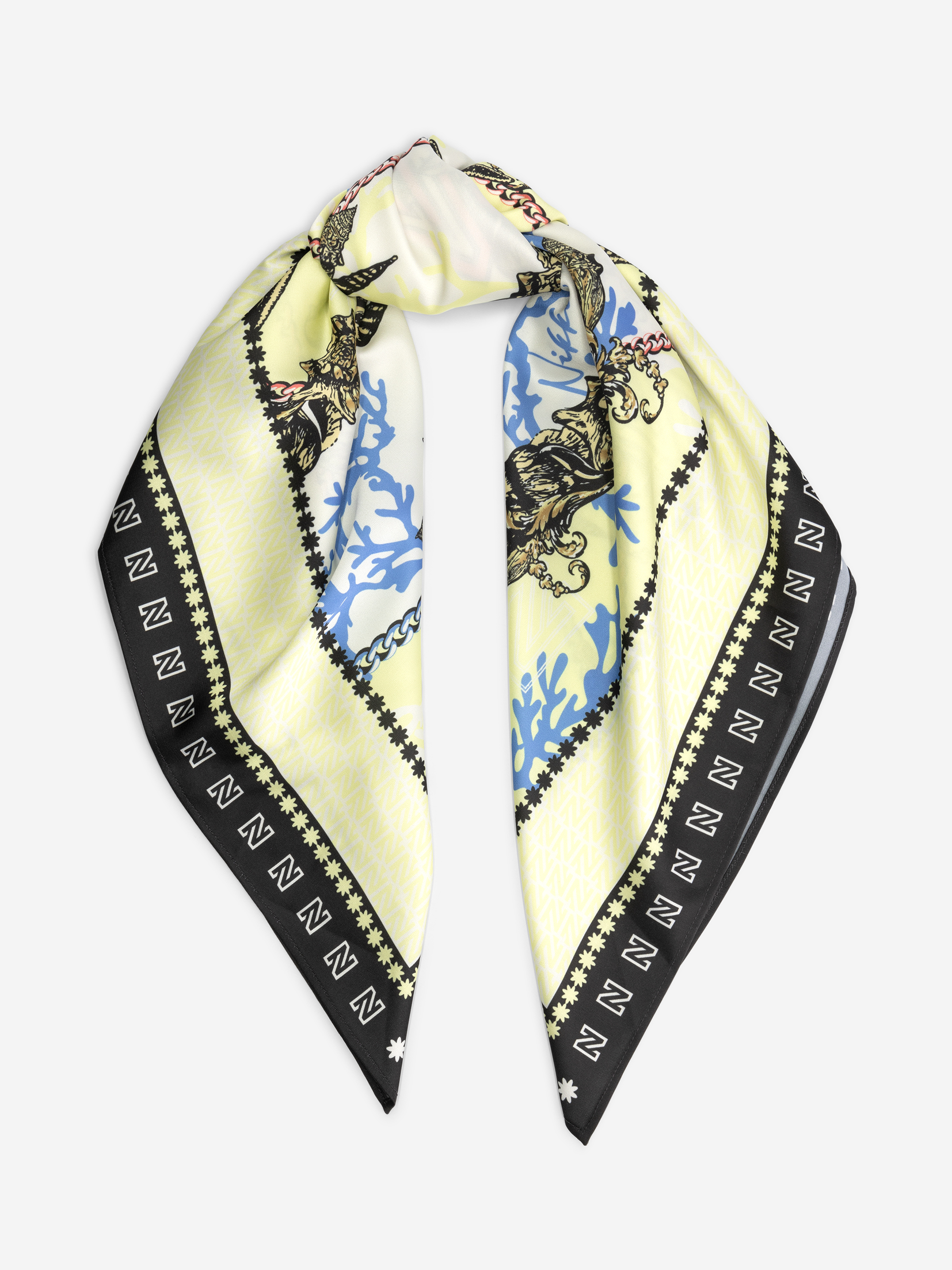 Satin look Scarf with print
