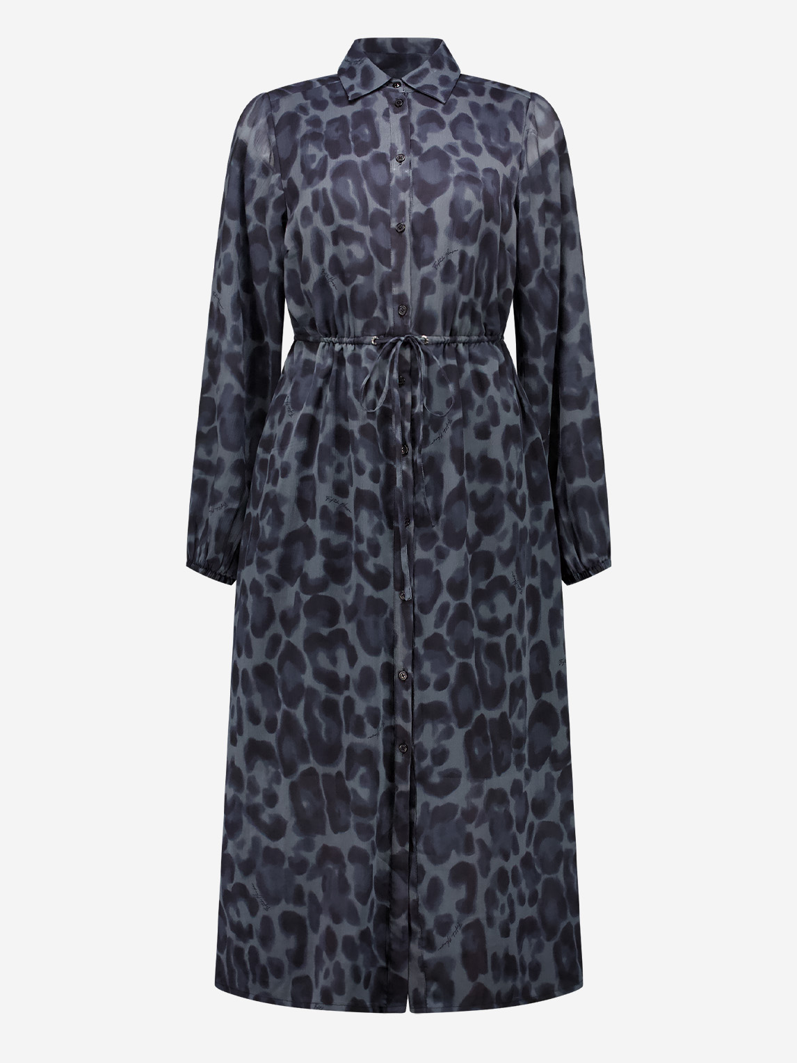 Lange jurk met luipaardprint 