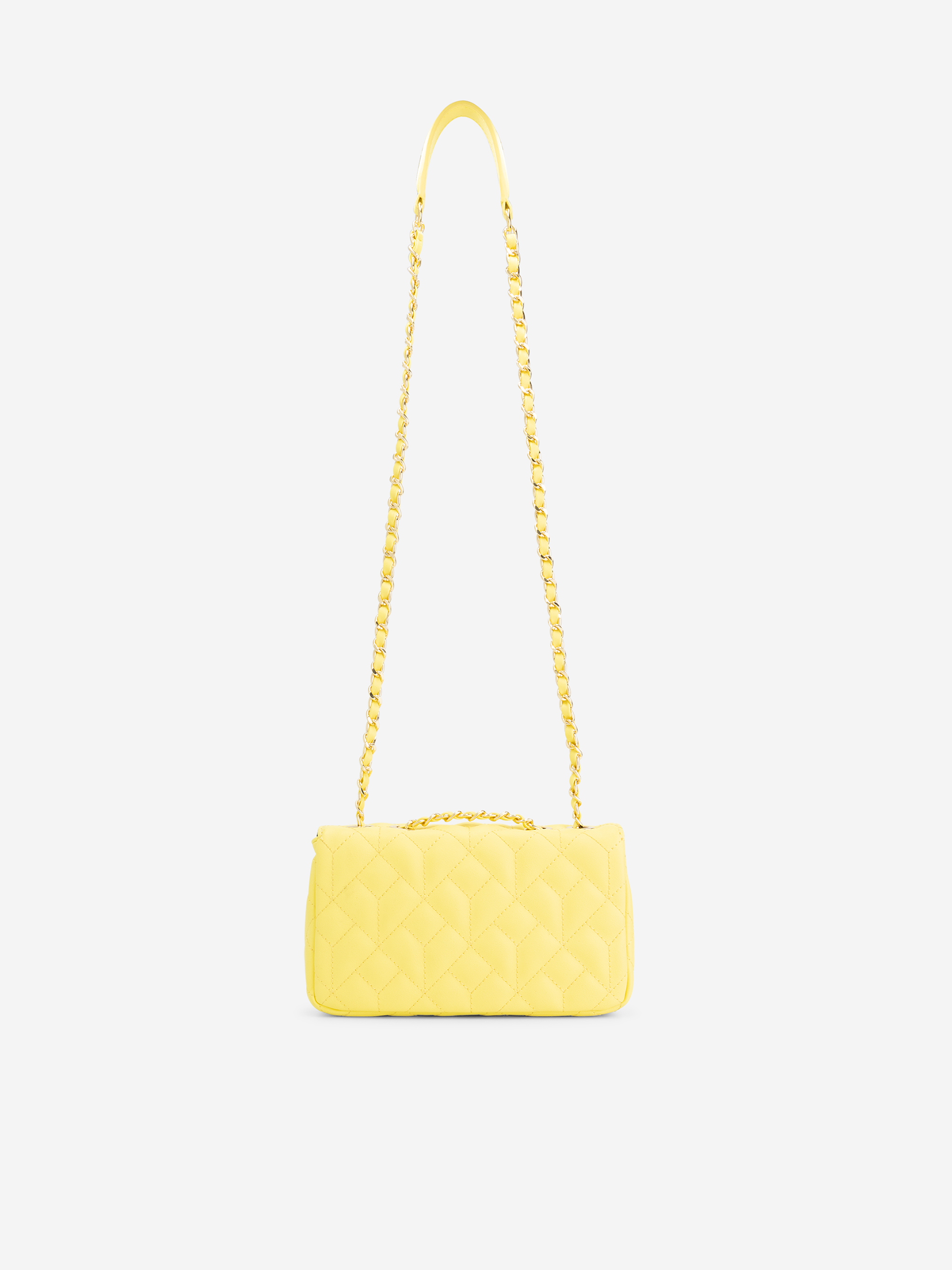 Quilted shoulderbag with chain