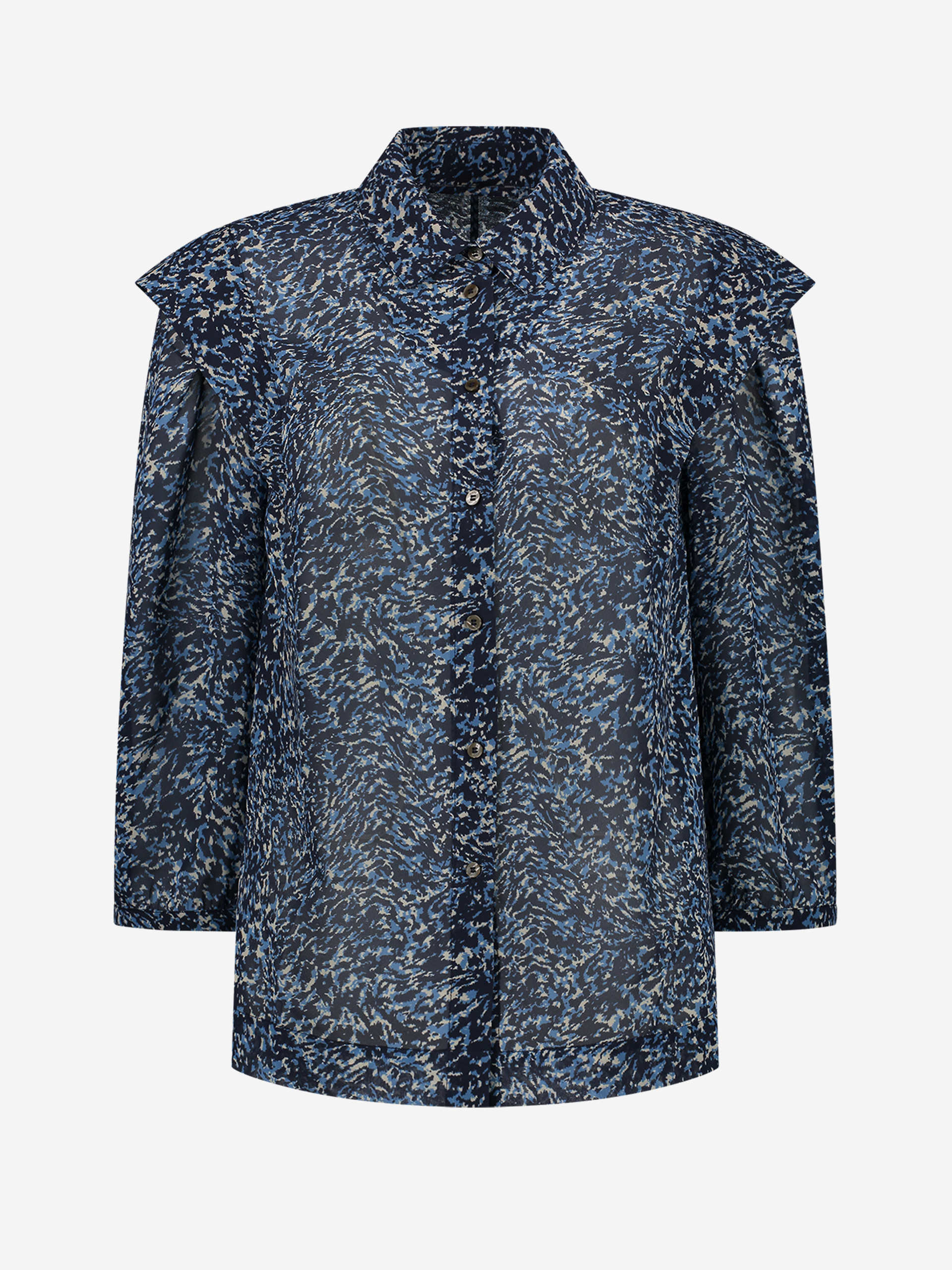 Printed Blouse with schoulder detail 
