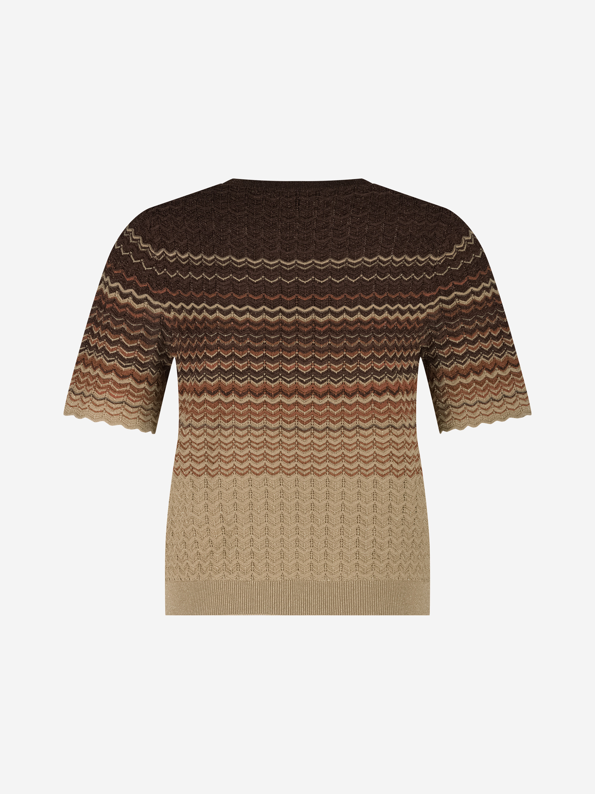 Ajour knitted top with glitter thread