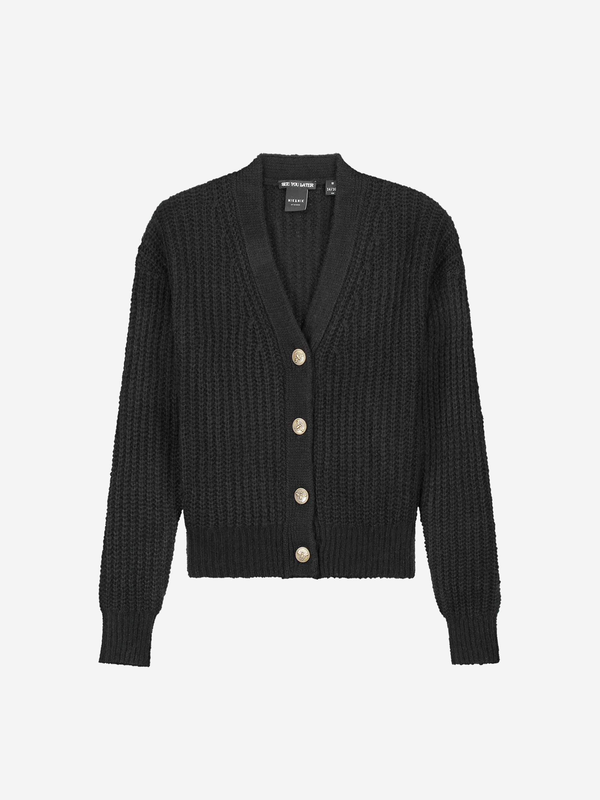 Knitted Cardigan with gold buttons