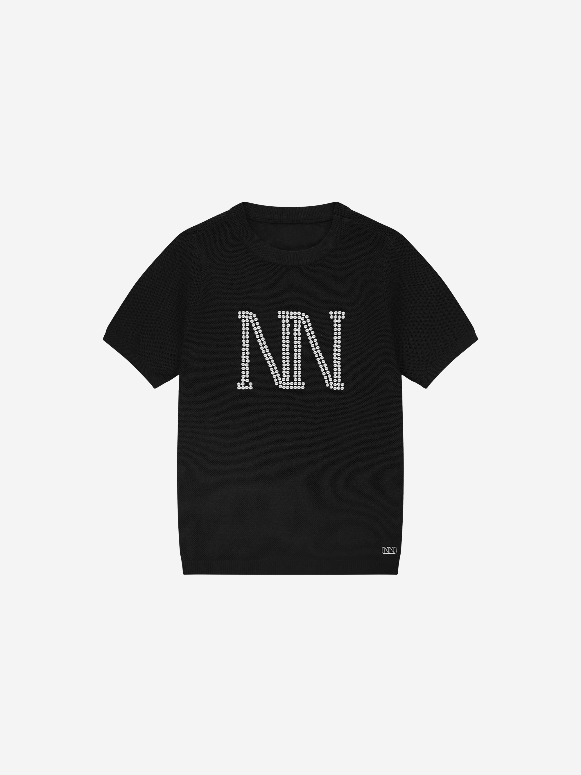 Knitted top with NN pearl logo