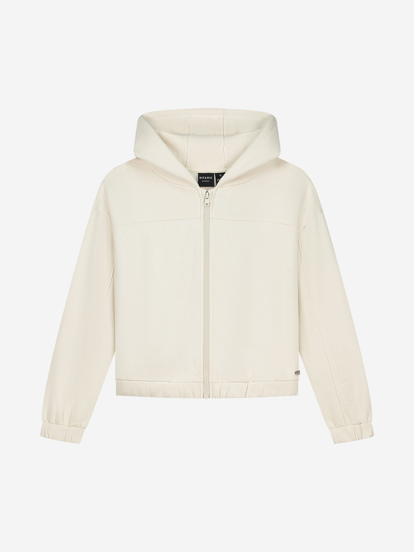 Cropped zipper hoodie
