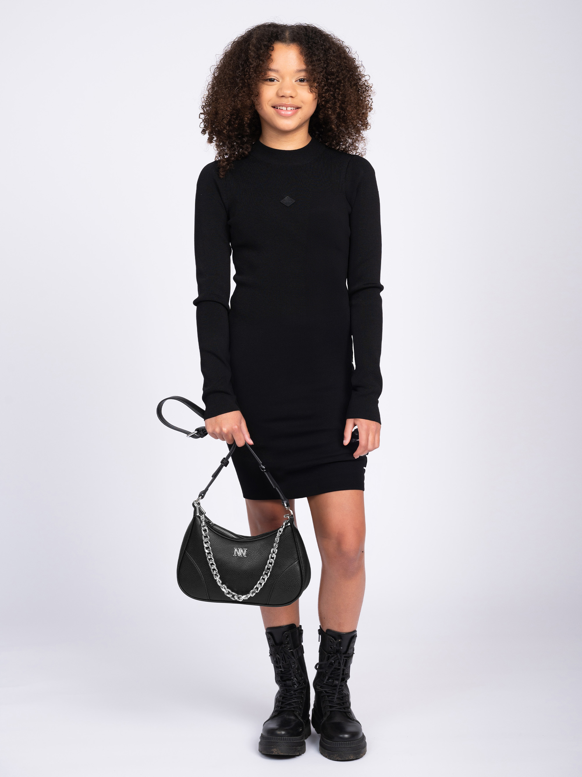 Fitted dress with NIK&NIK logo