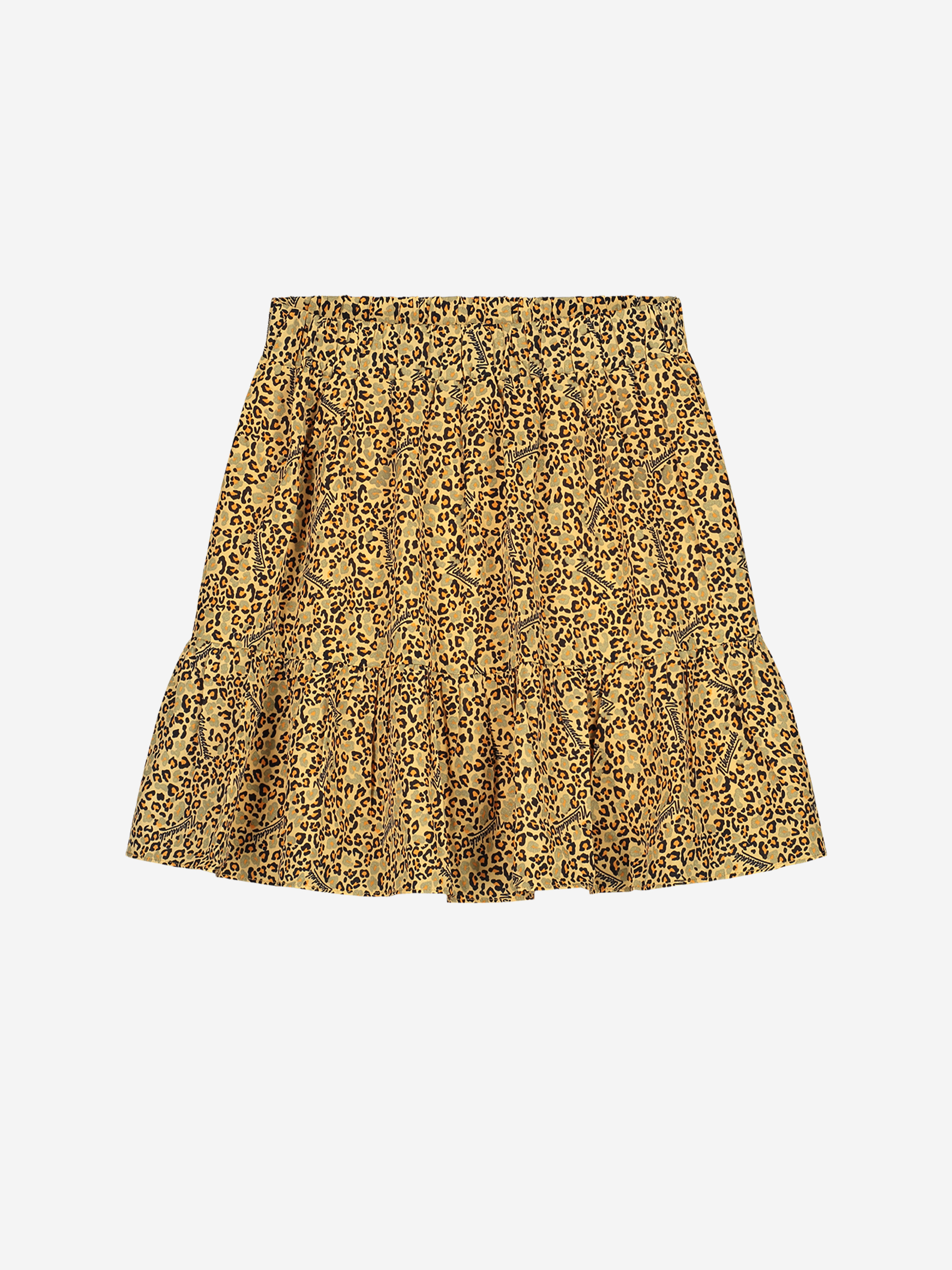 Animal print A-line skirt 