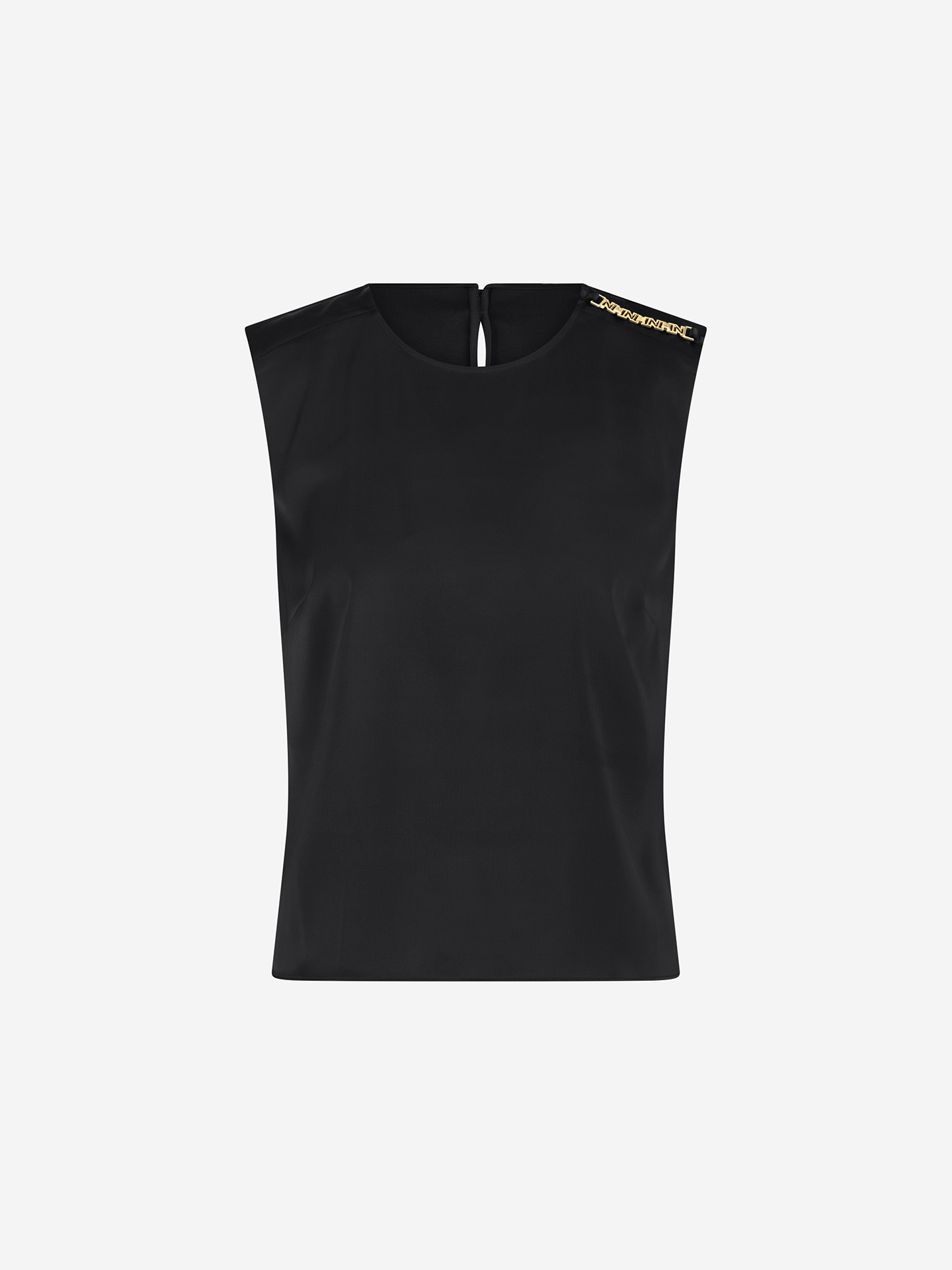 Satin top with chain detail