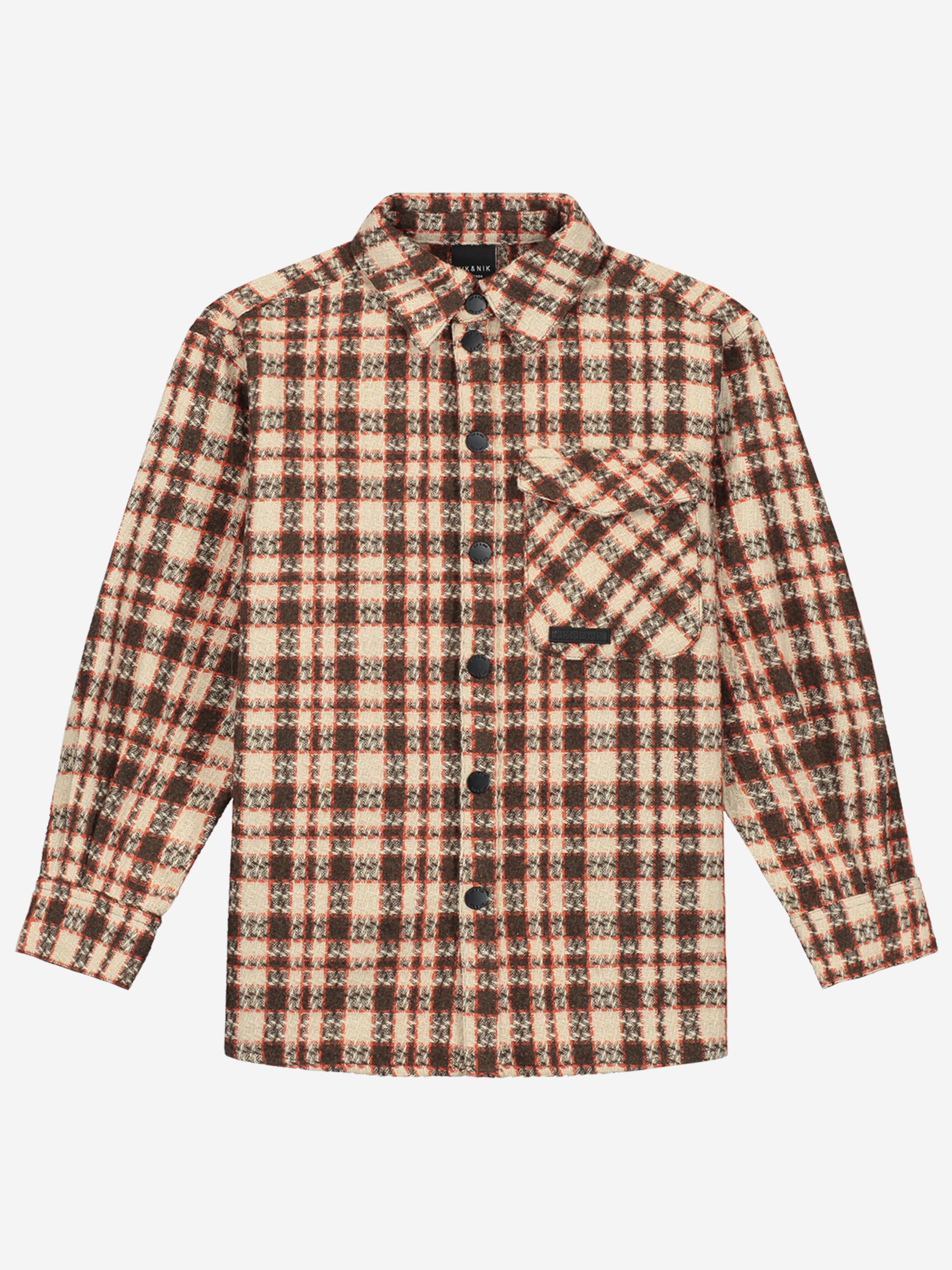 Checked overshirt with chest pocket