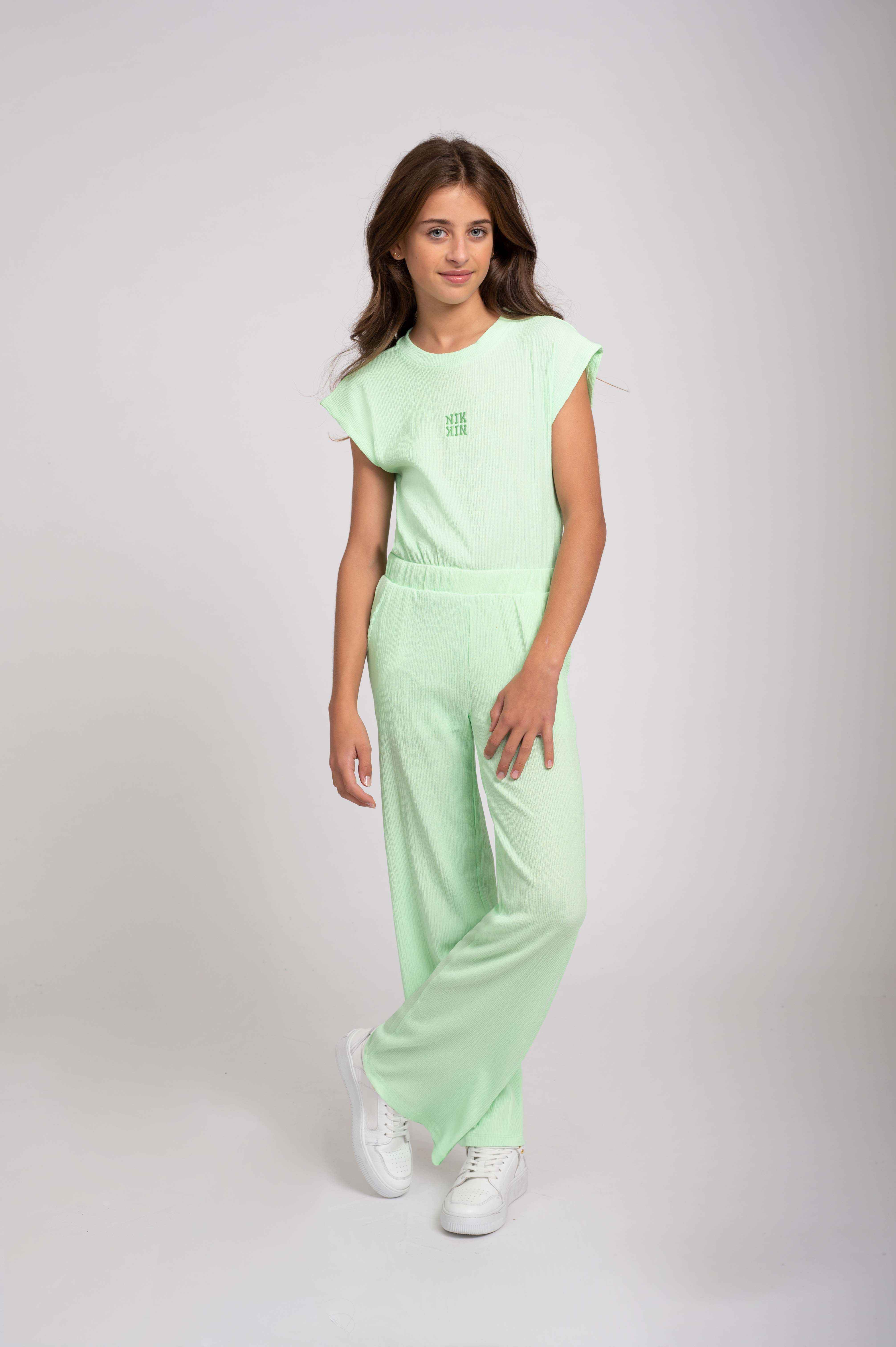 Jumpsuit with elastic waistband