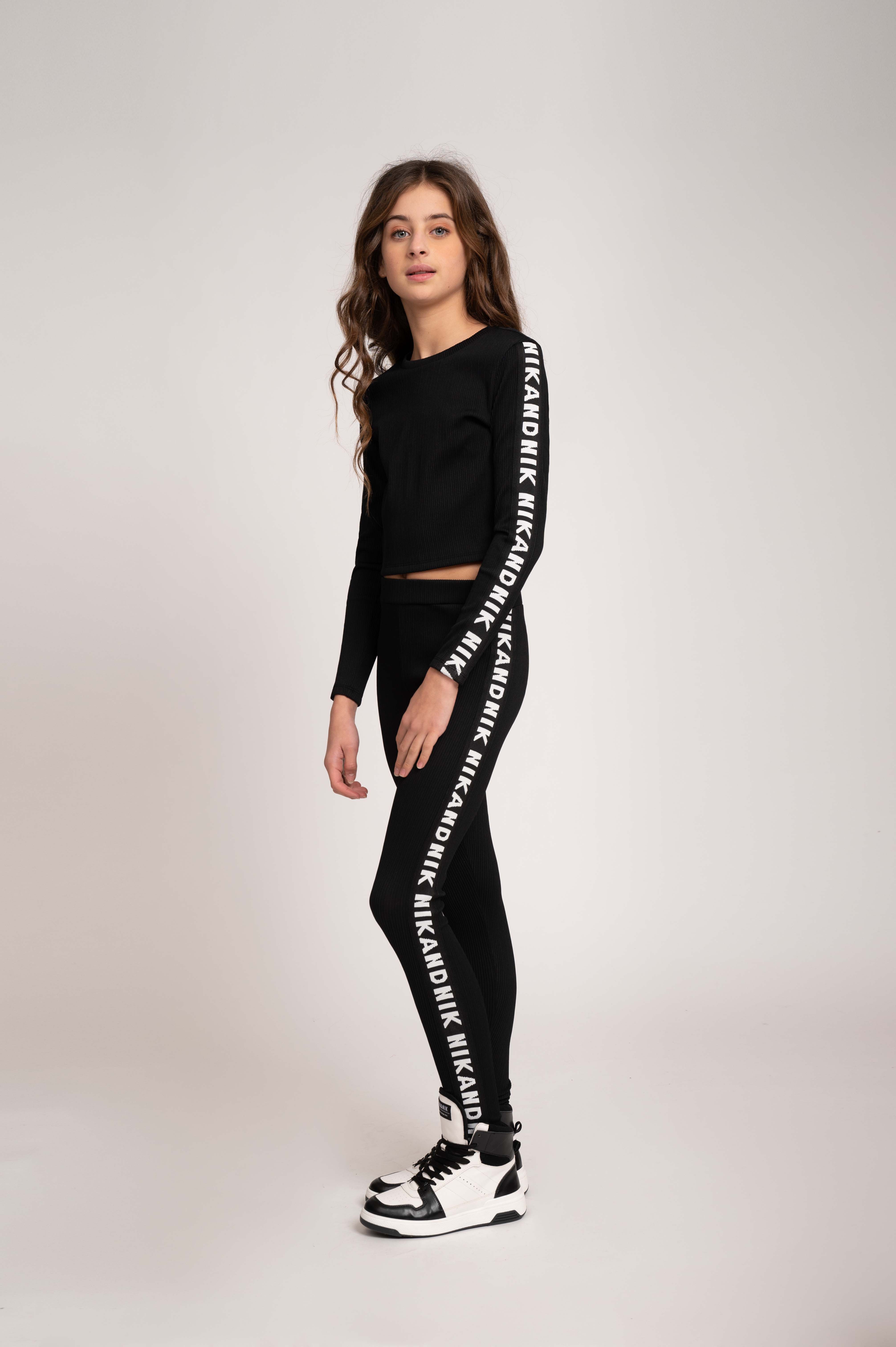 Rib Legging met hoge taille