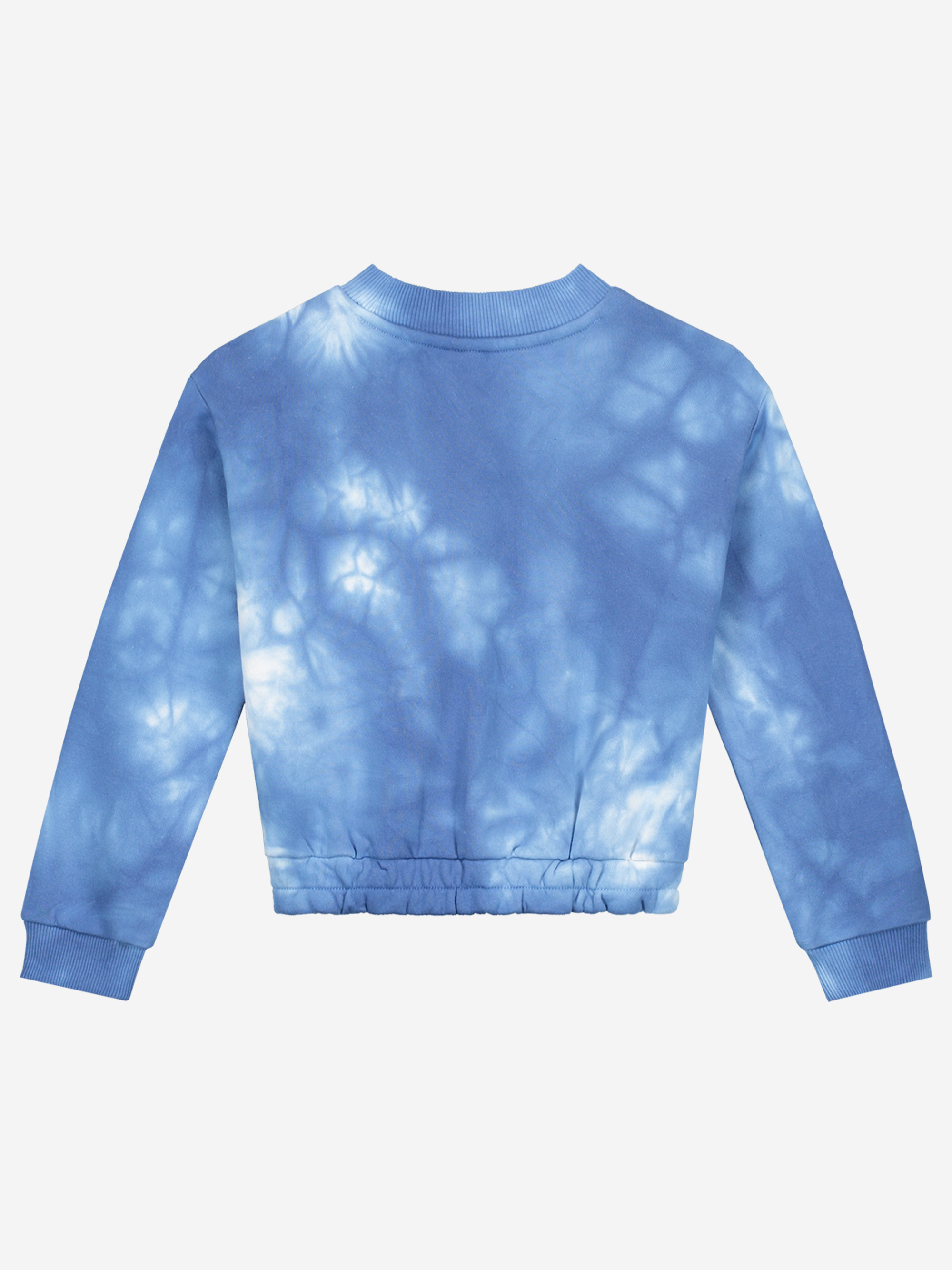 Korte sweater met tie-dye print