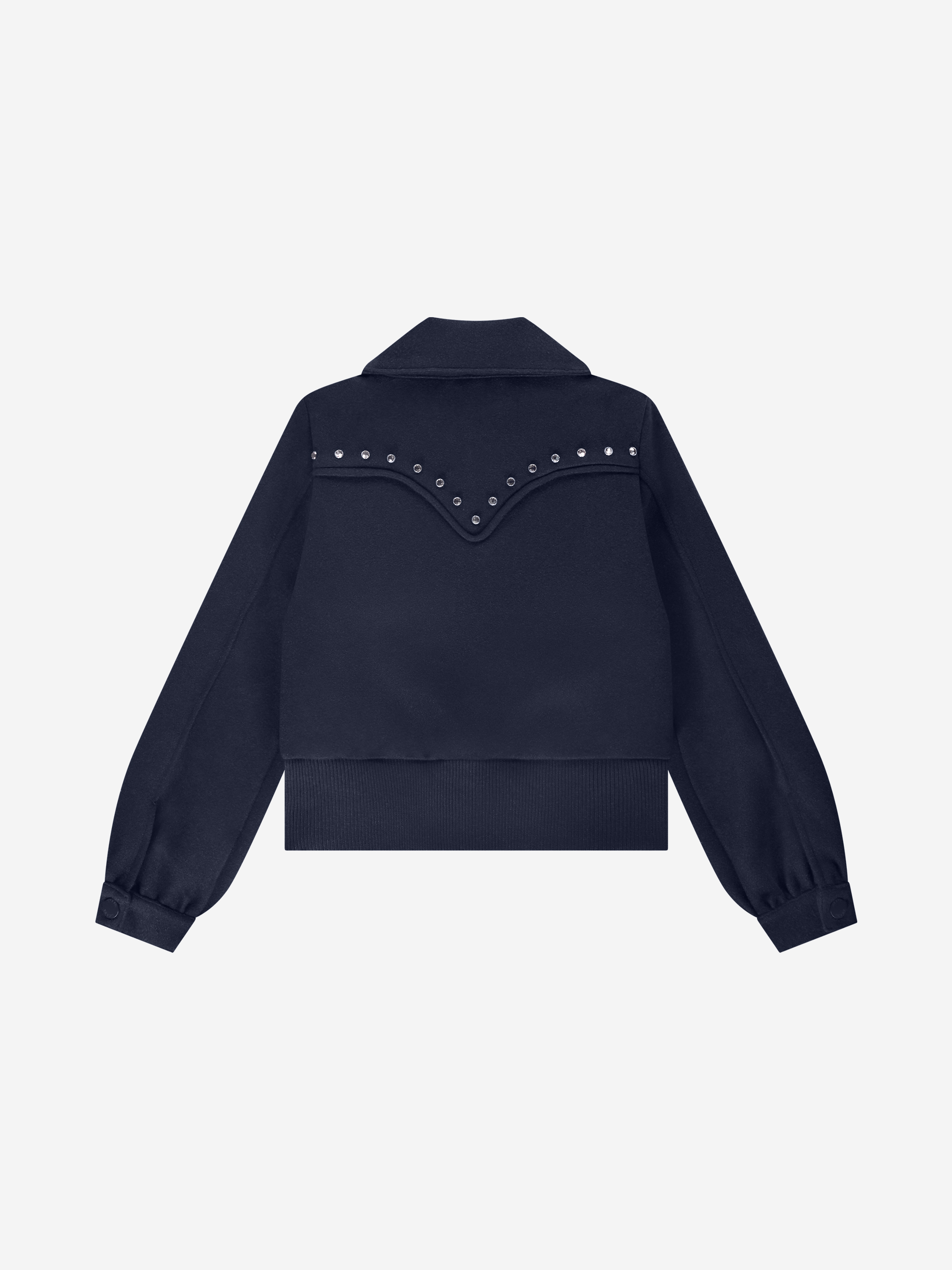 Kort jack met studs en klepzakken