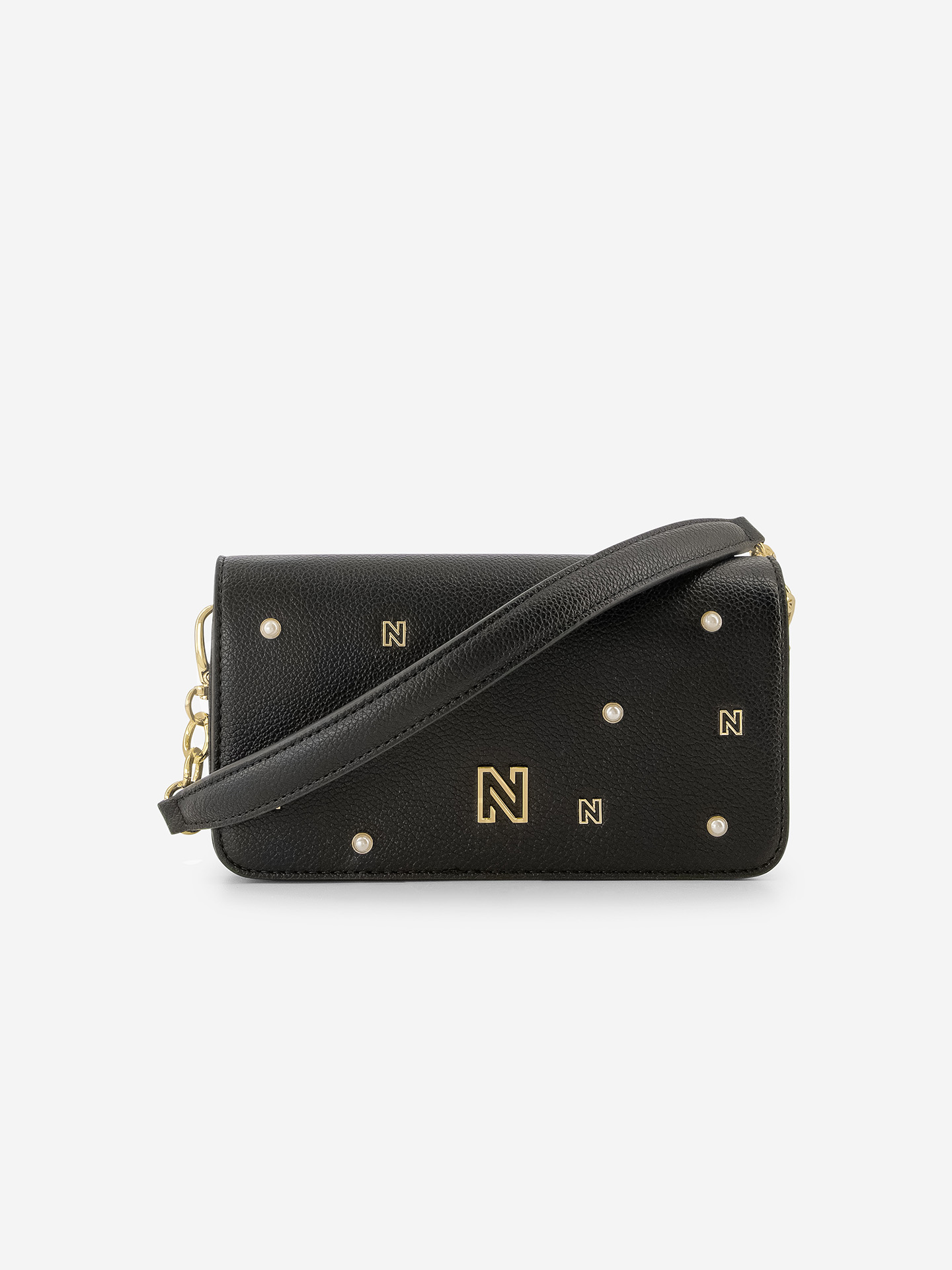 Shoulder bag with pearls