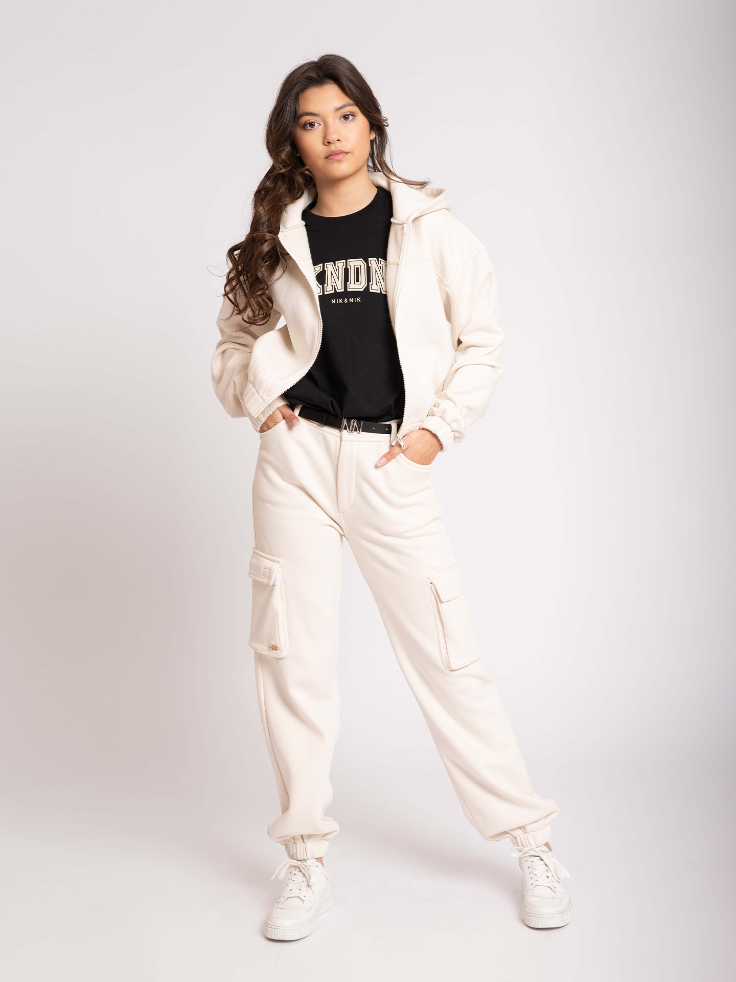 Cargo Sweat pants with high rise
