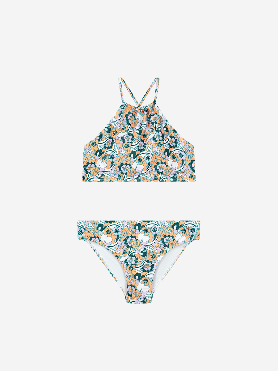 Two-piece bikini with halter top 