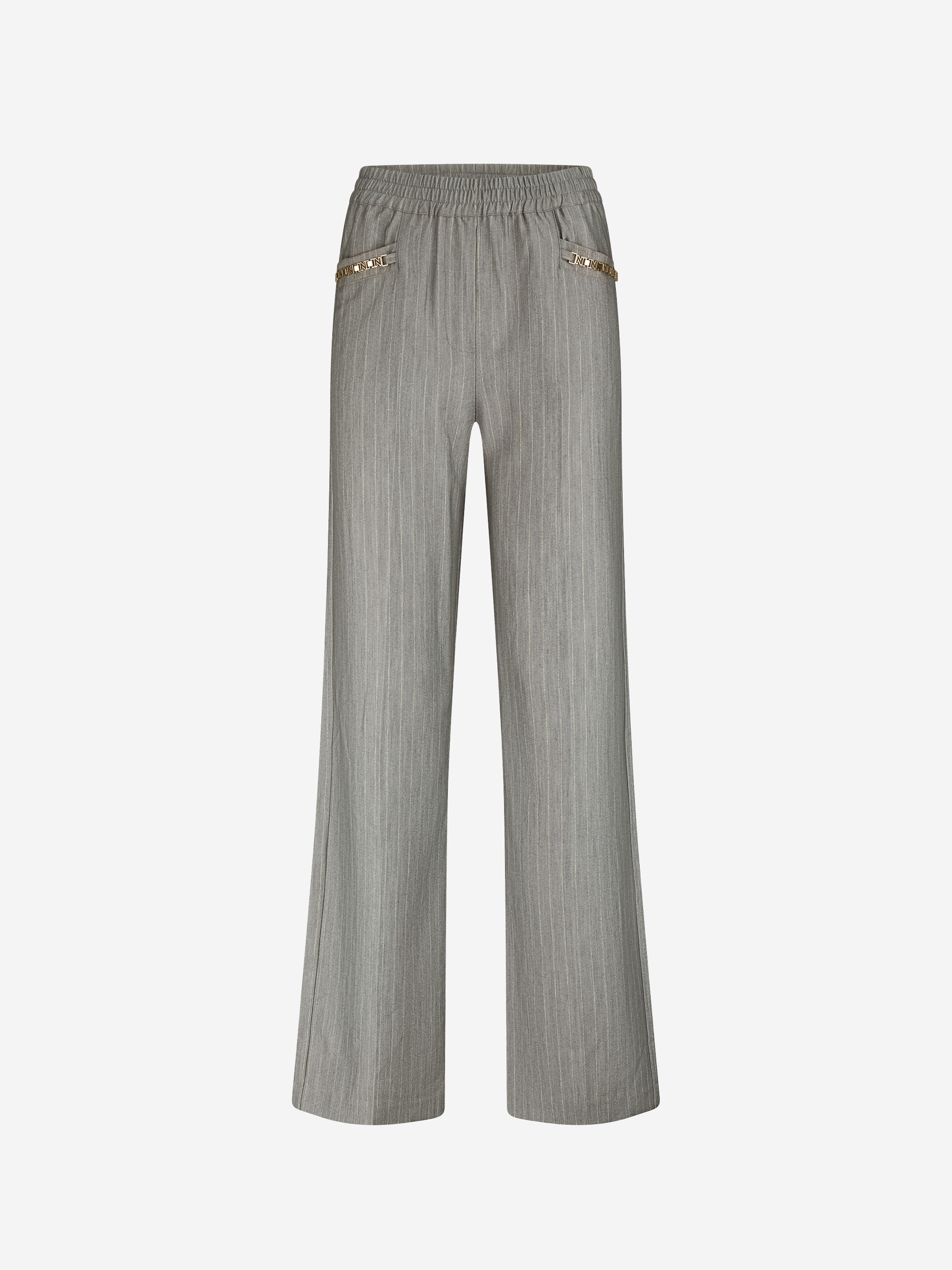 Gestreepte broek met ketting details