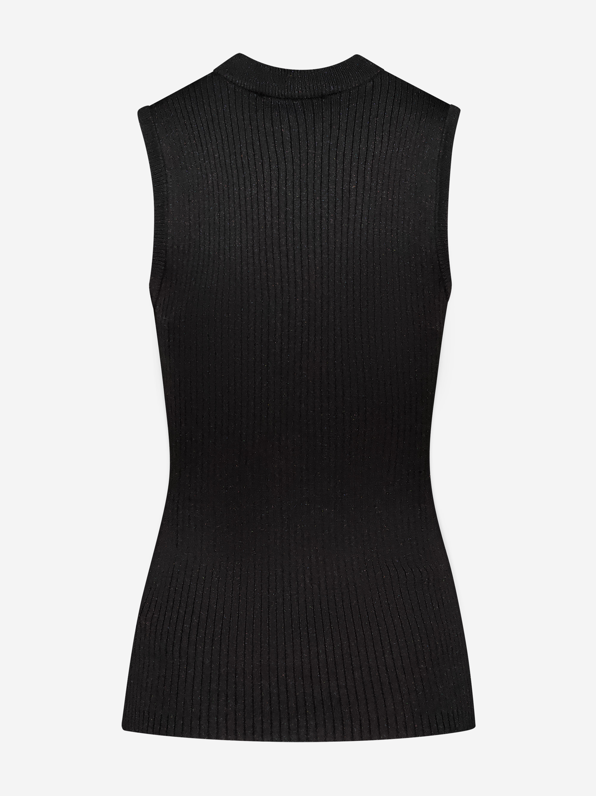 Fitted tank top with glitter