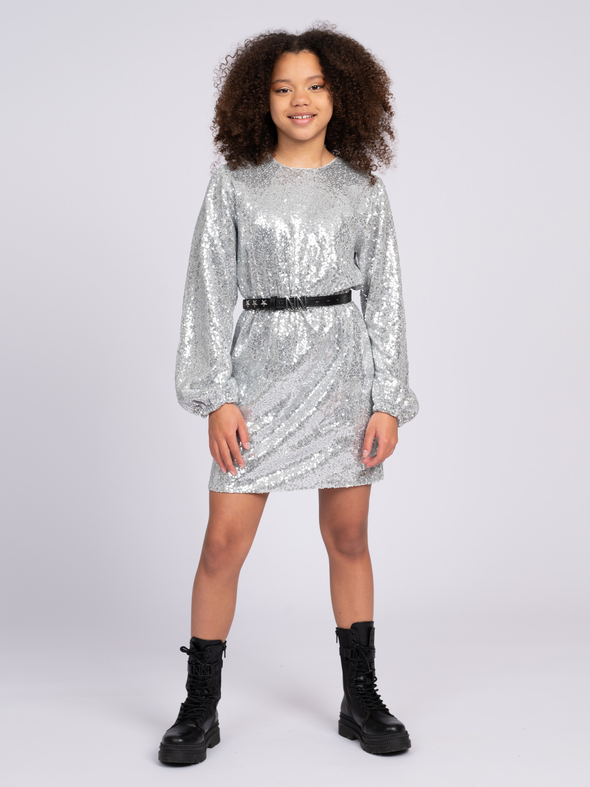 Sequin dress with cut out back