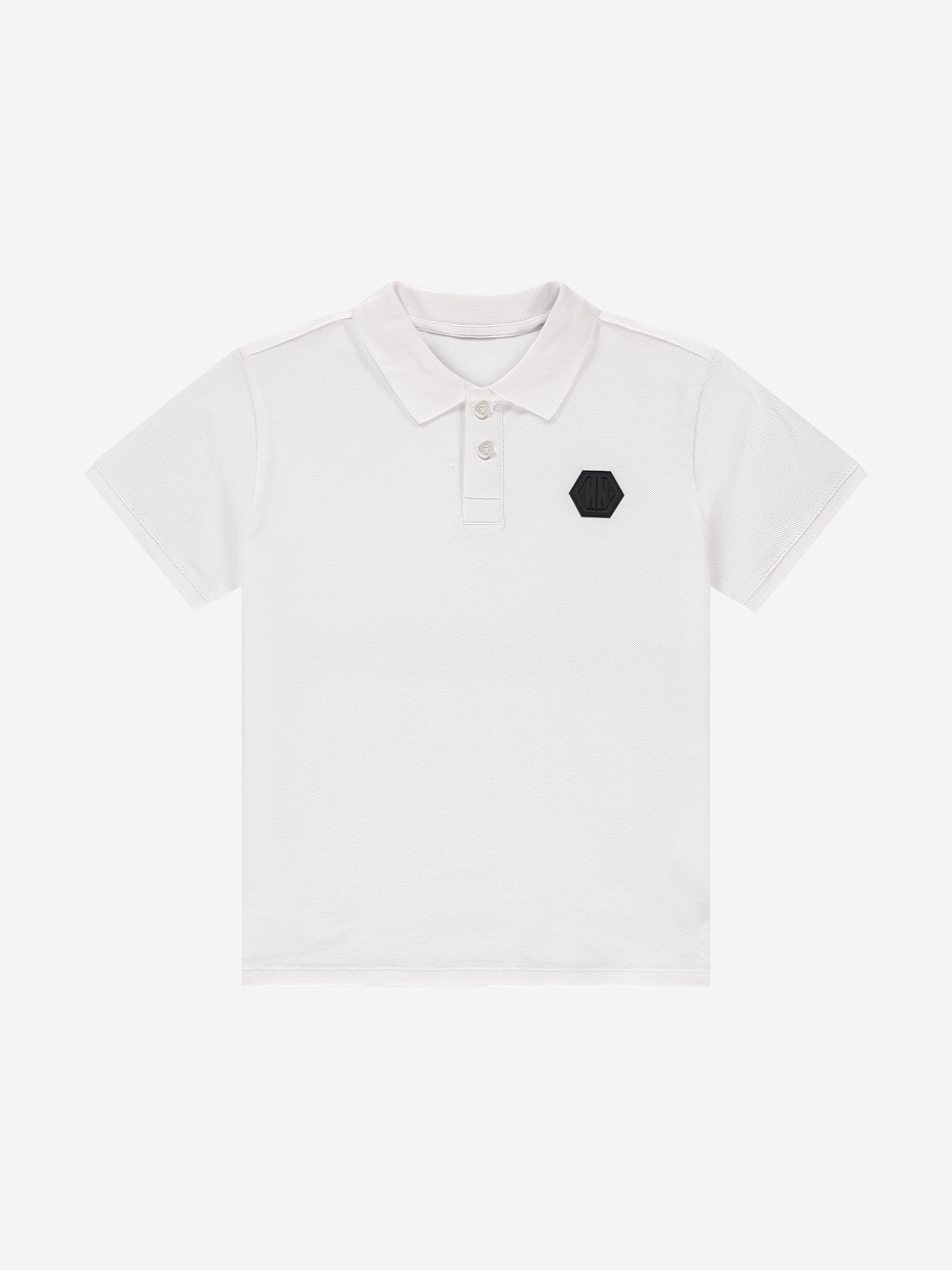 Loose-fitting polo with logo patch
