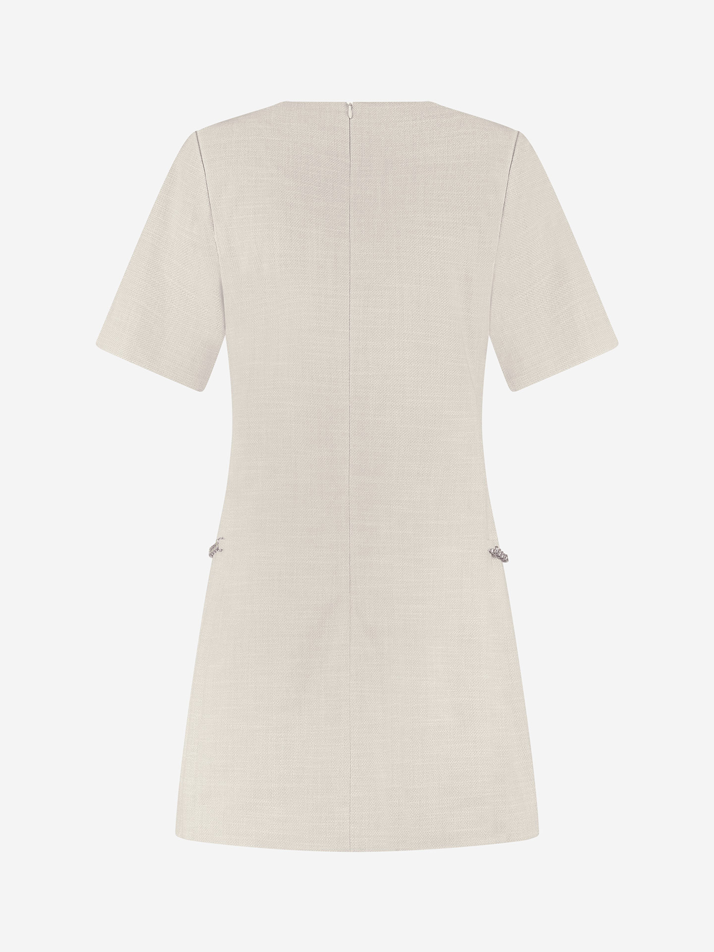 Melange dress with chain details