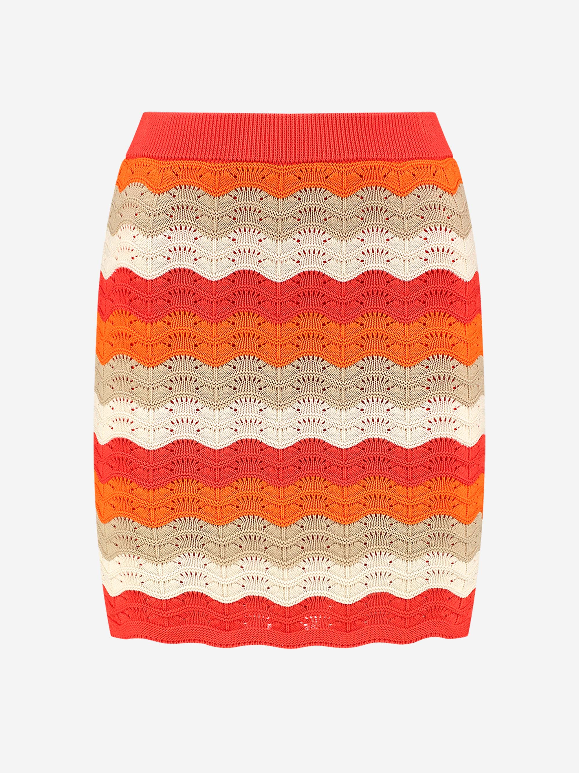Knitted rok met aansluitende pasvorm 