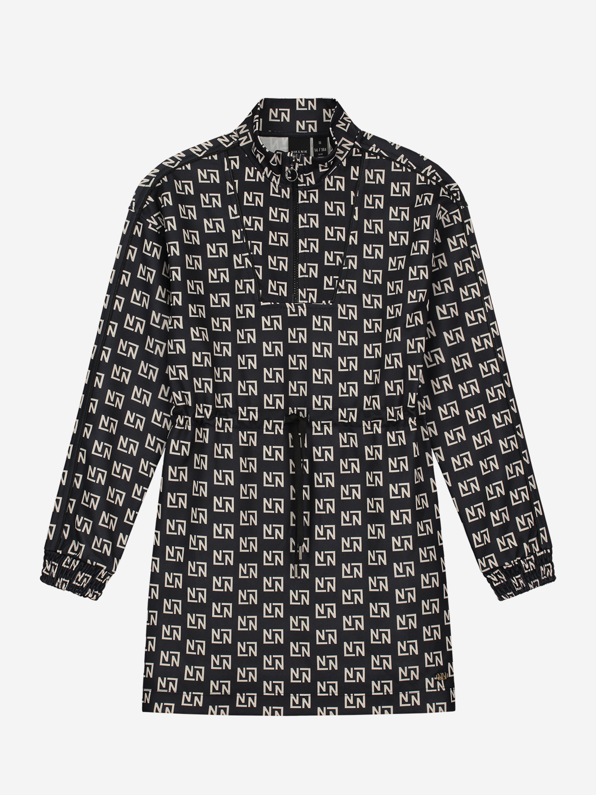 Loose fit dress with all over NN pattern 