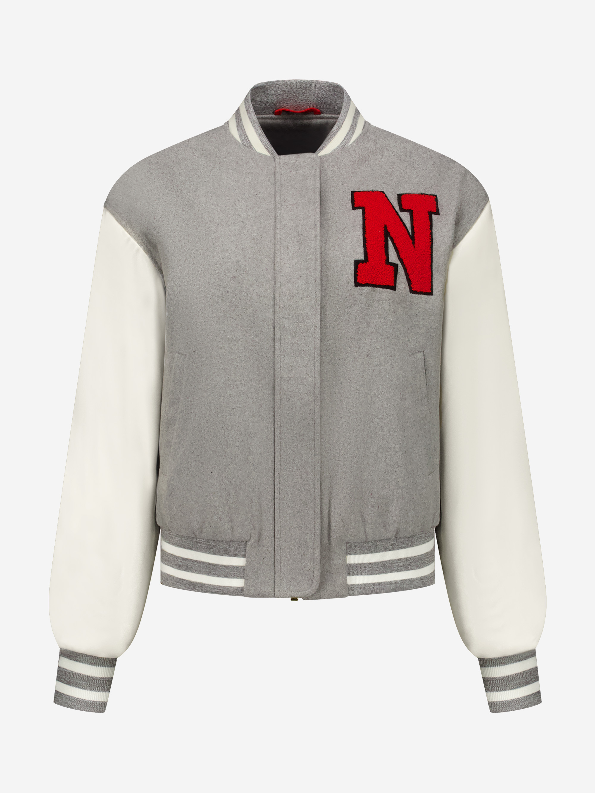 Bomberjacket with N logo and embroidered university print