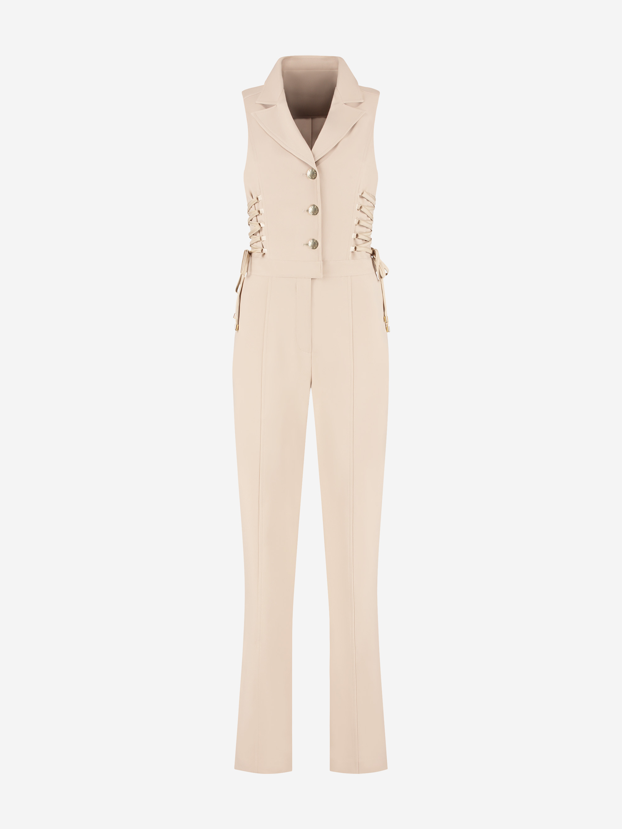 Fitted jumpsuit with lace details