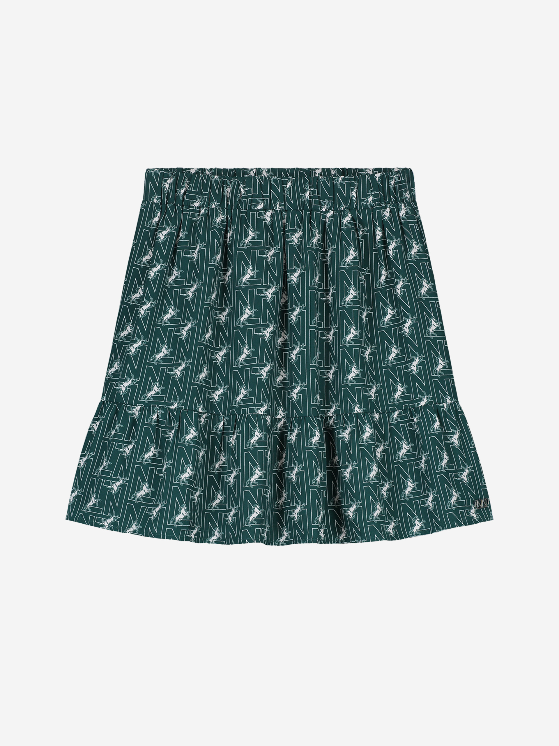 A-lijn rok met print en elastische tailleband