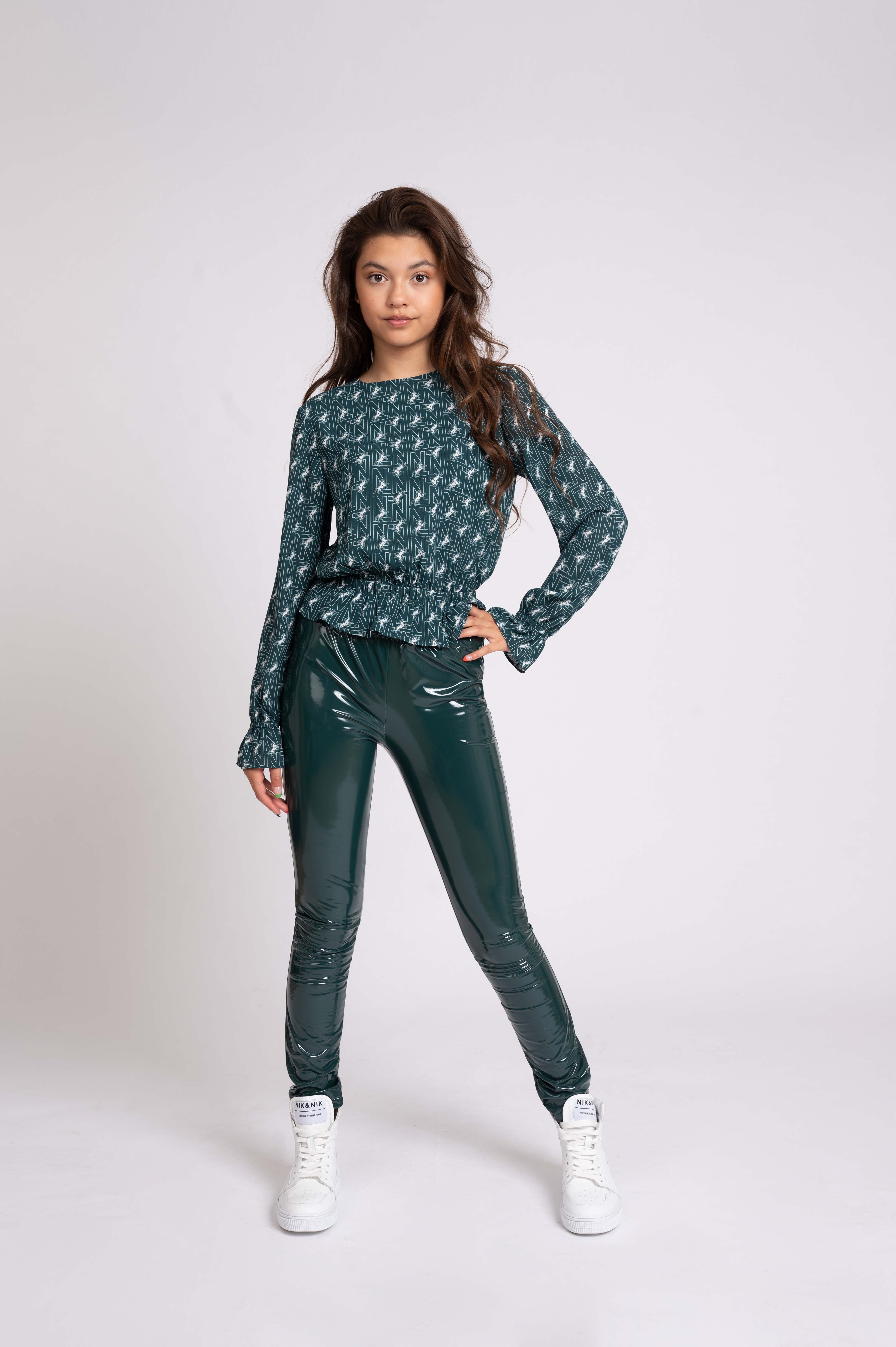 Vegan leren legging met skinny fit 