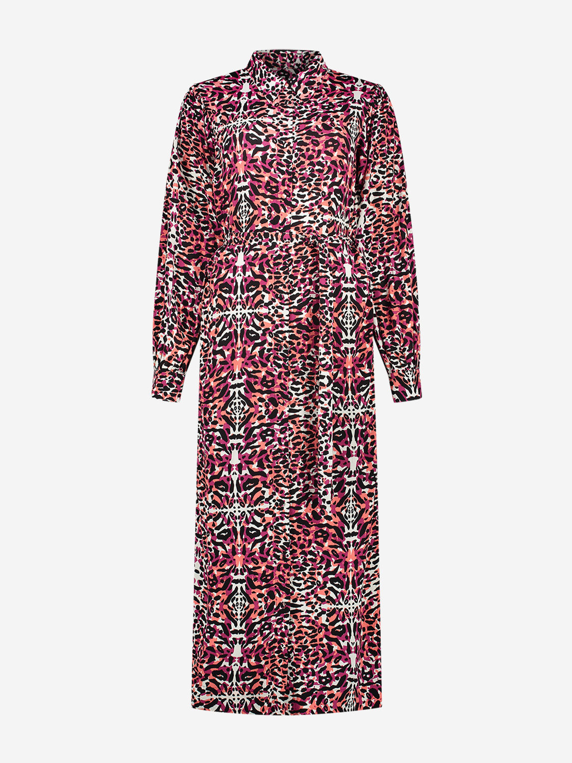 Animal print maxi Dress with wide sleeves 