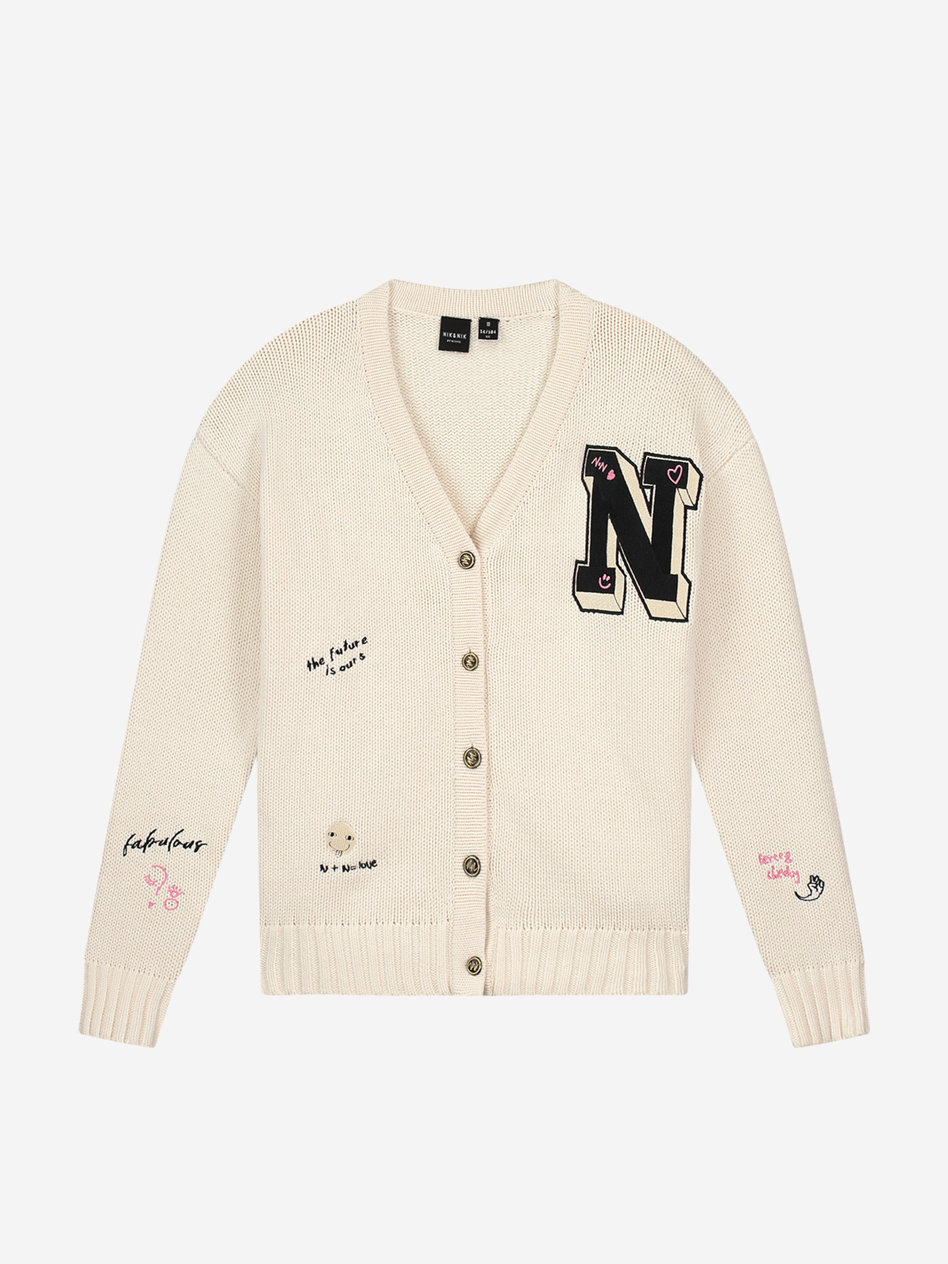 Loose fit cardigan with artwork