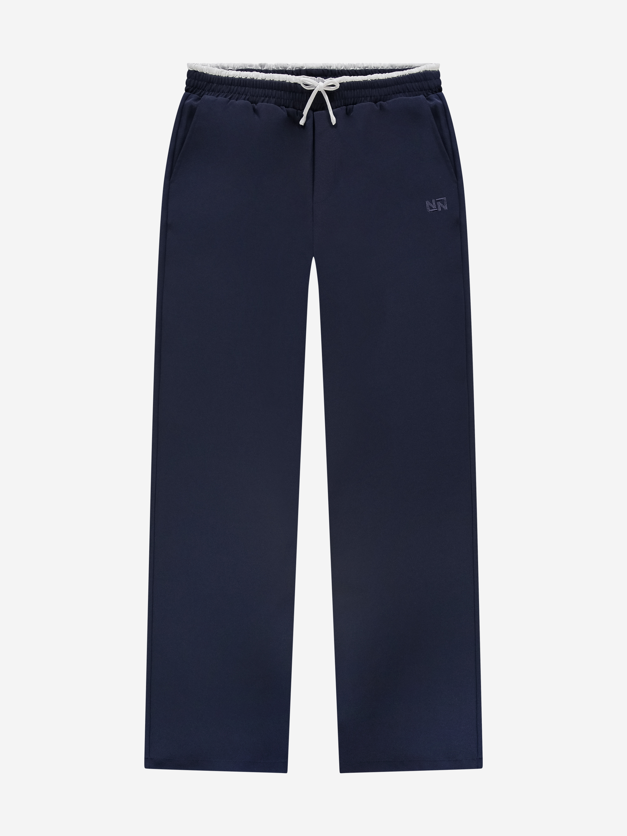 Broek met dubbele tailleband en trekkoord