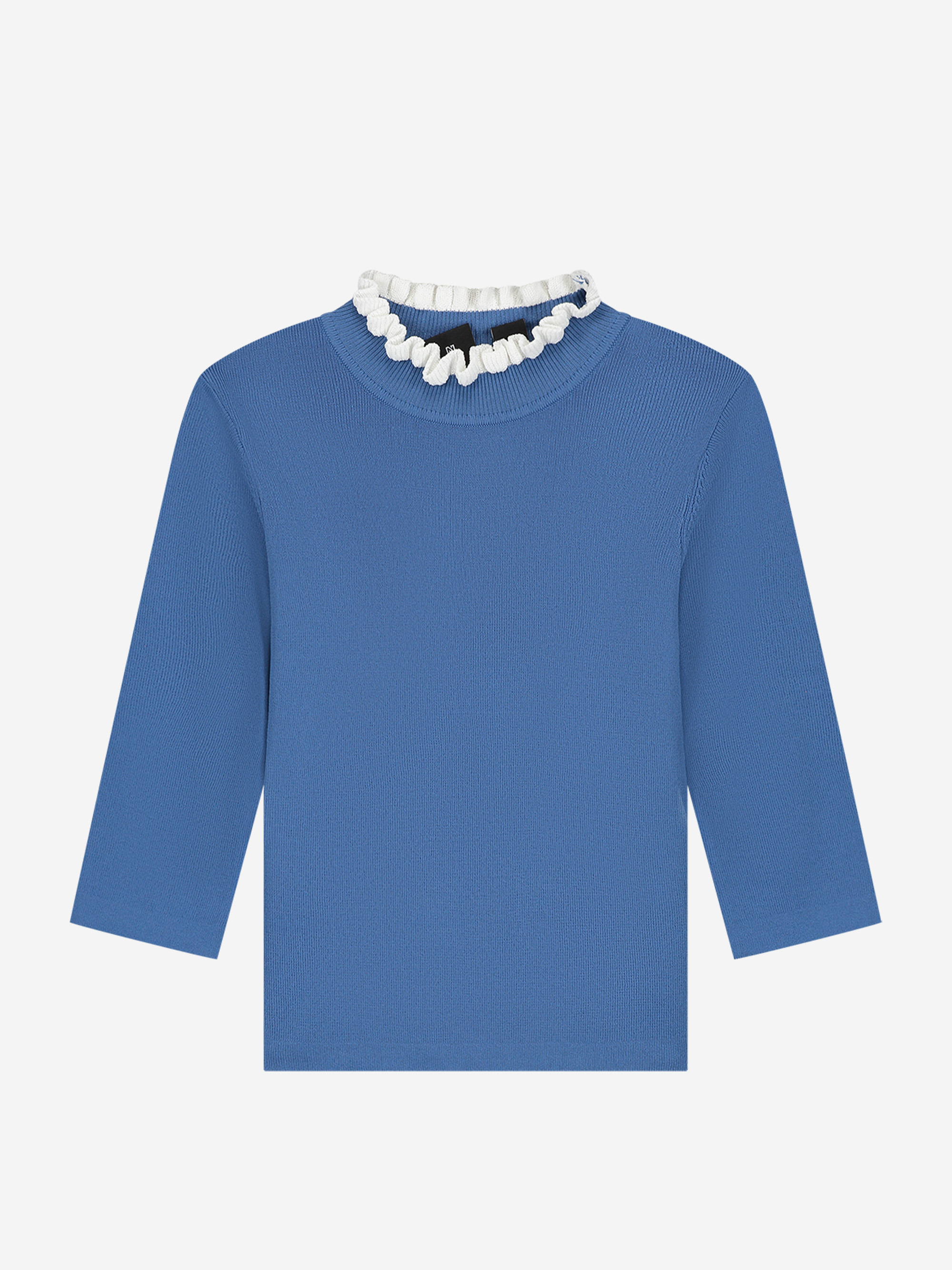 Top with ruffled collar