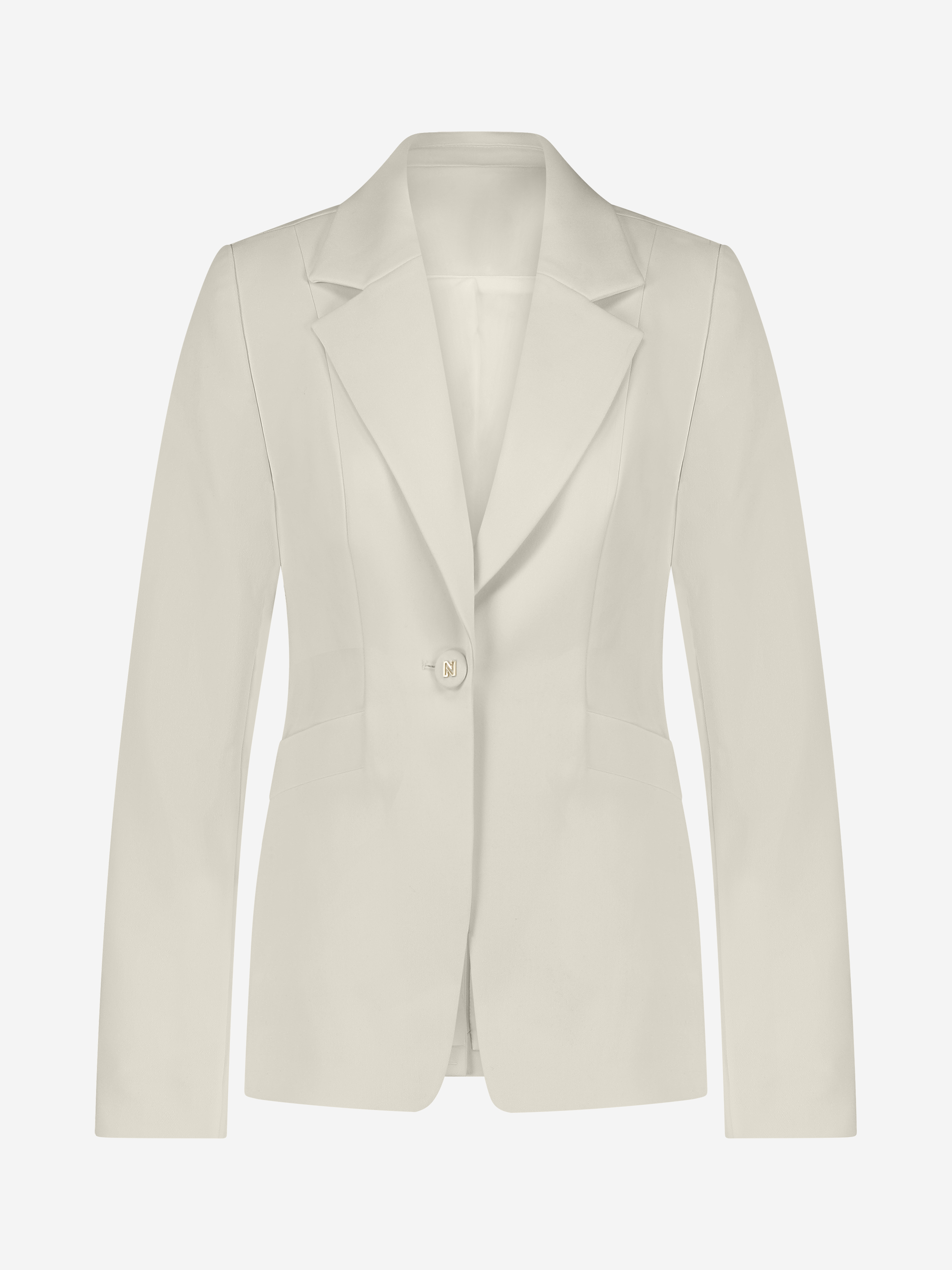 Klassieke blazer met N-knoop en reverskraag