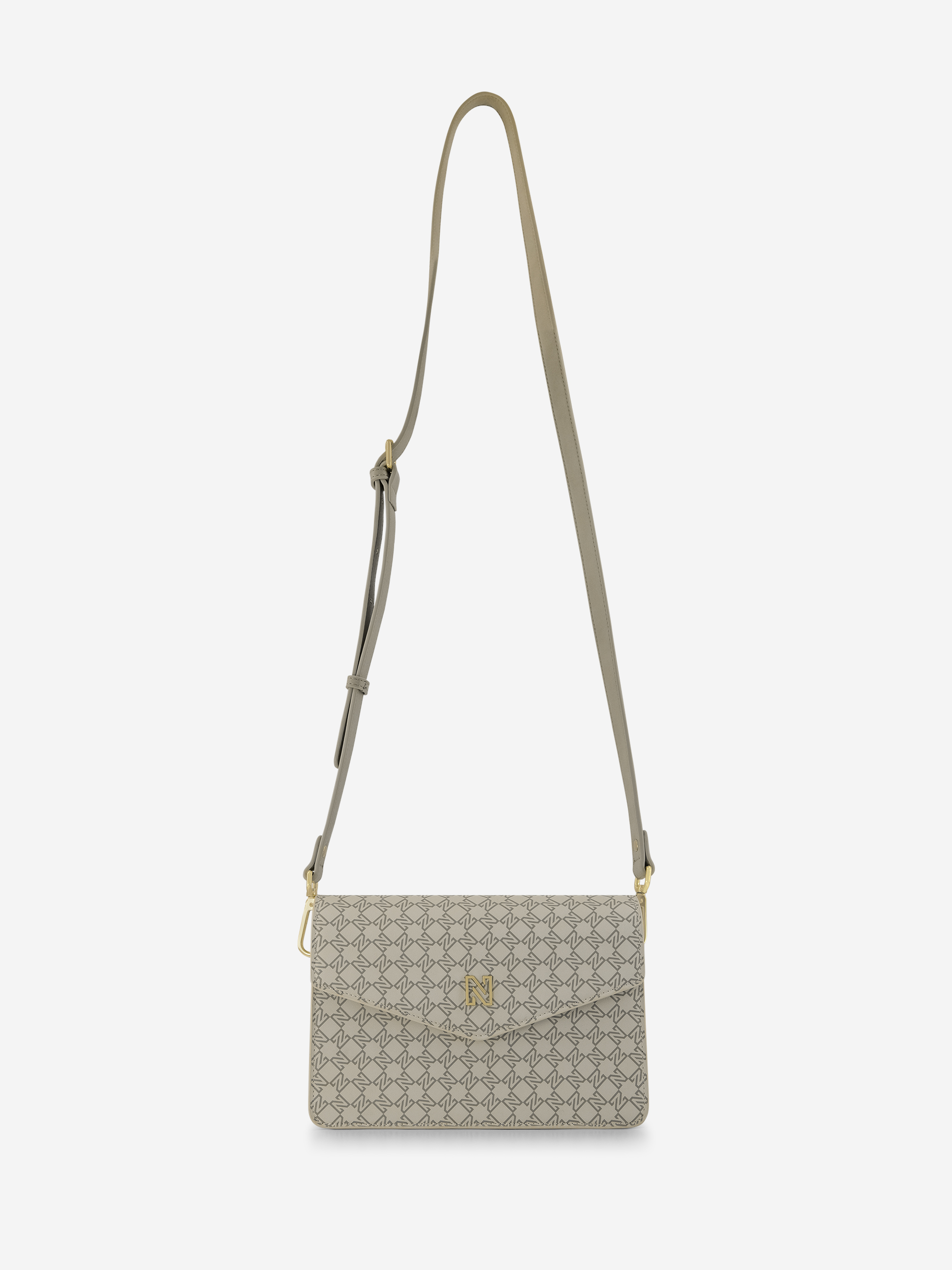 Shoulder bag with logo pattern