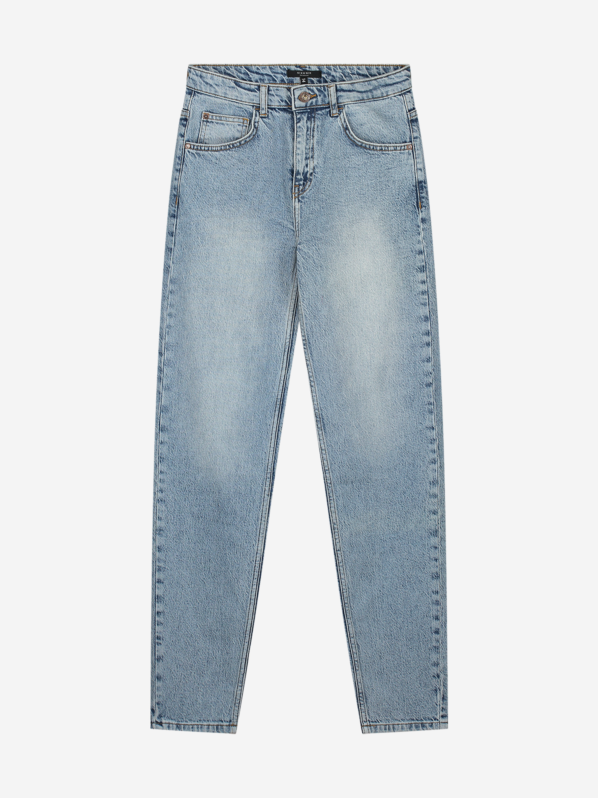 Mid rise denim jeans