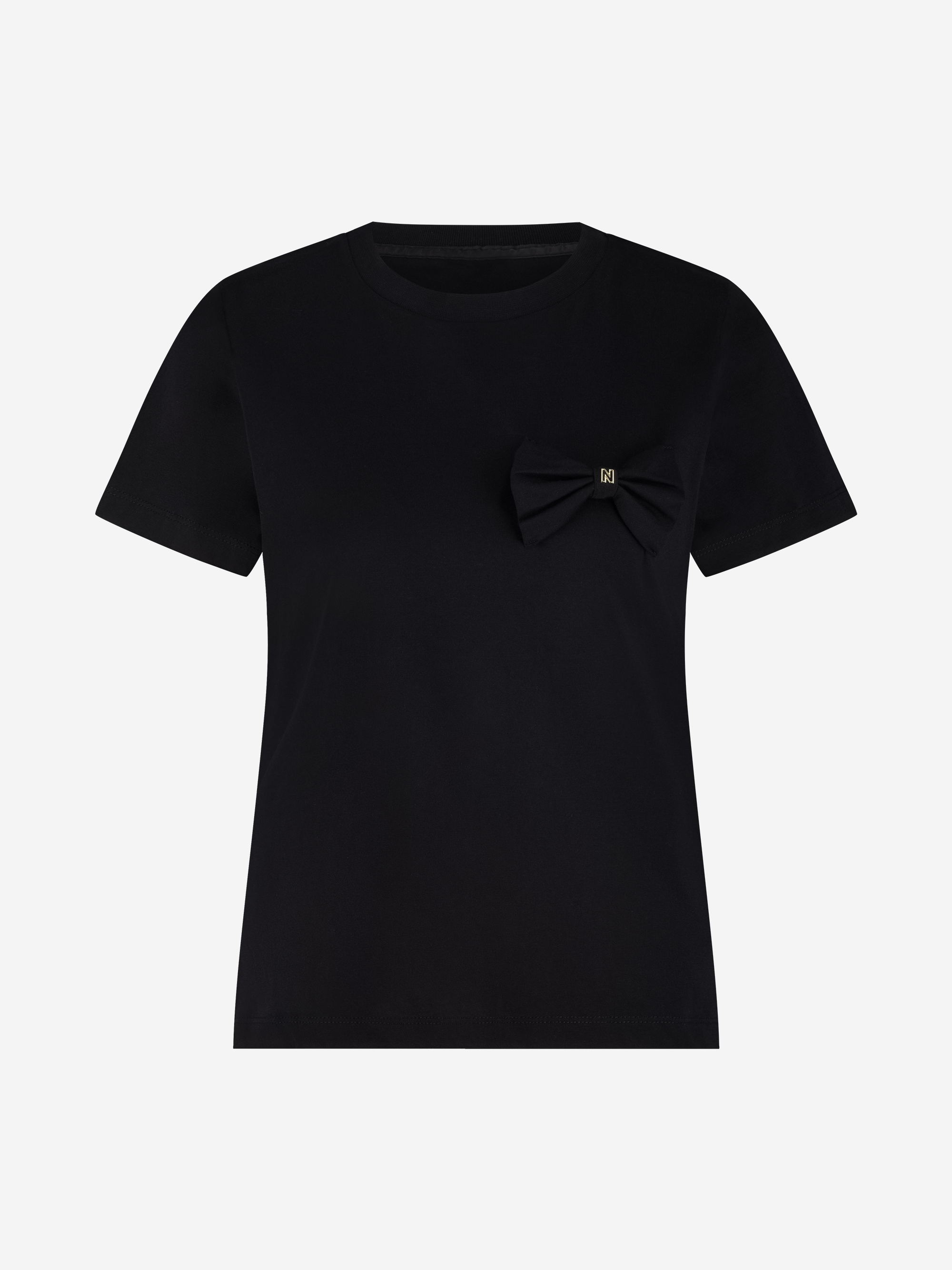 T-shirt with decorative bow