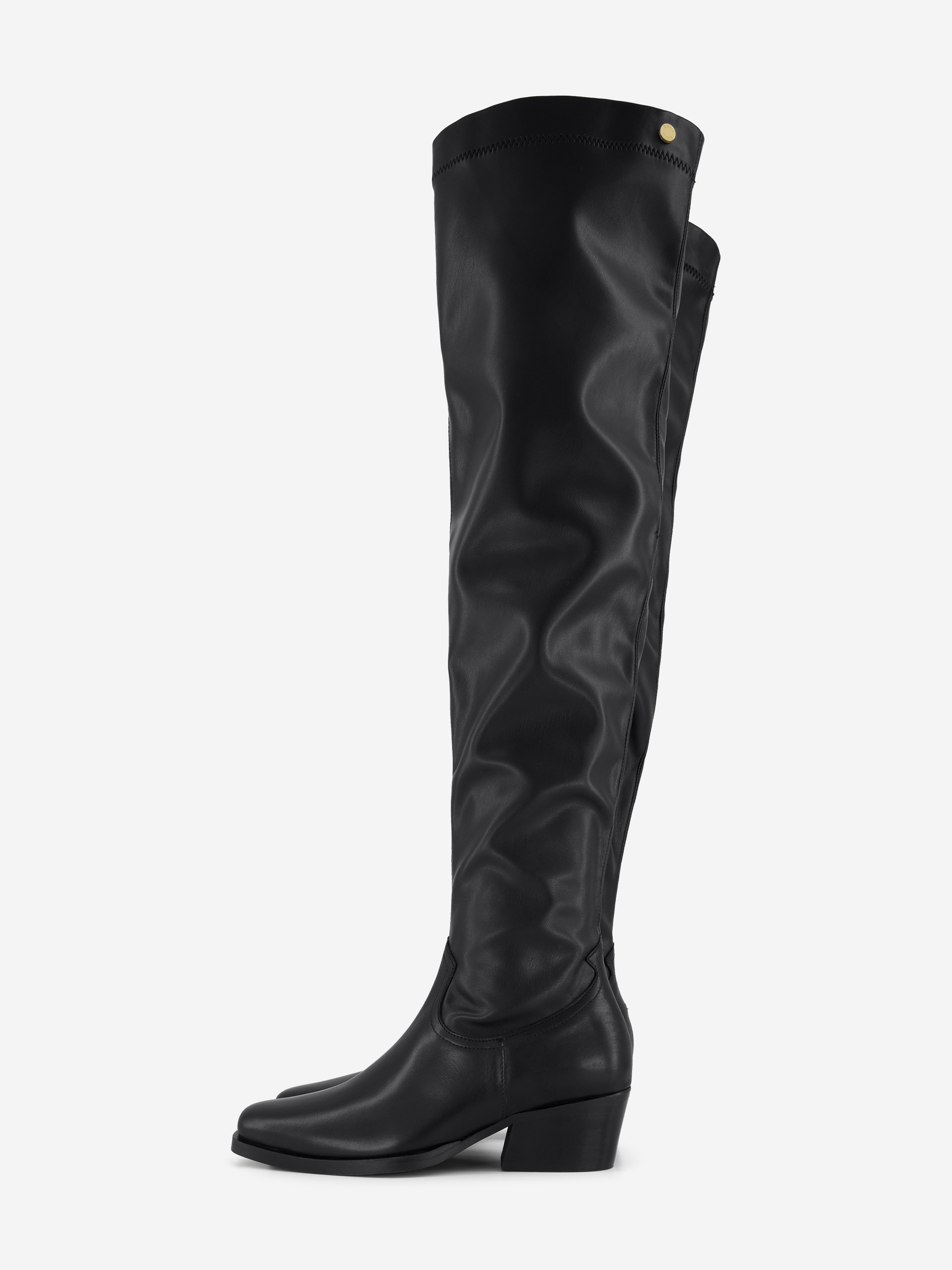 Leren overknee laarzen