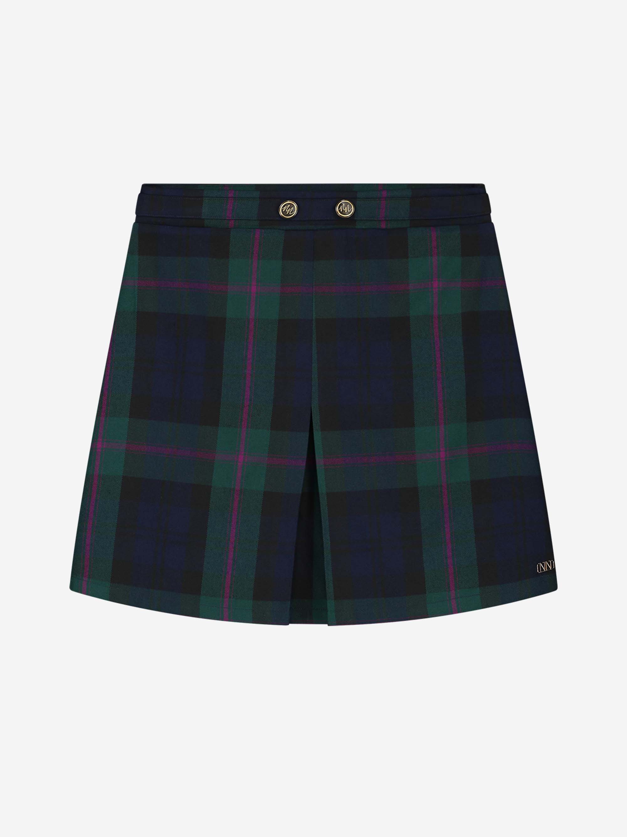 A-LINE SKIRT WITH CHECKERED PATTERN
