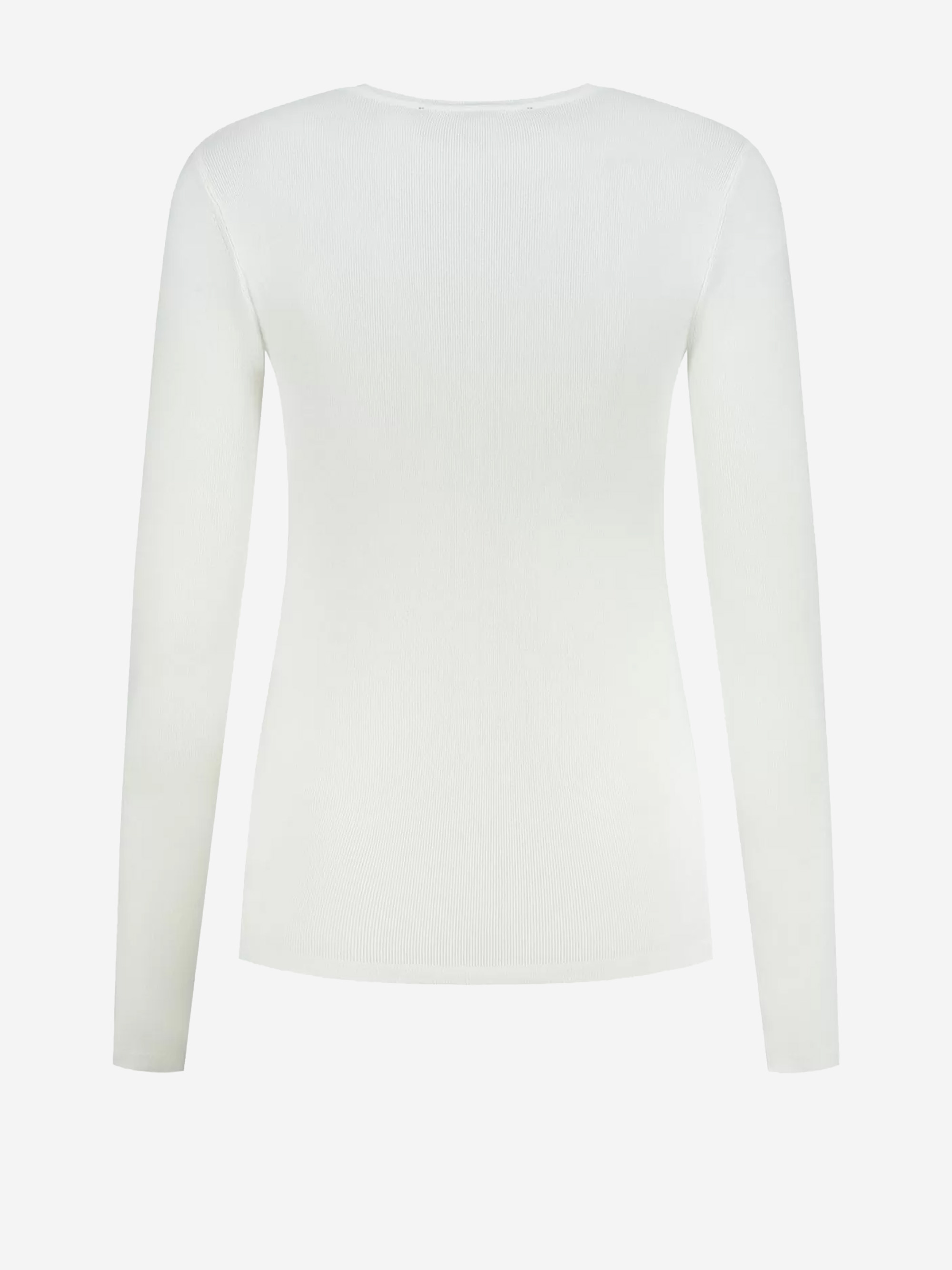 Ribbed top with long sleeves