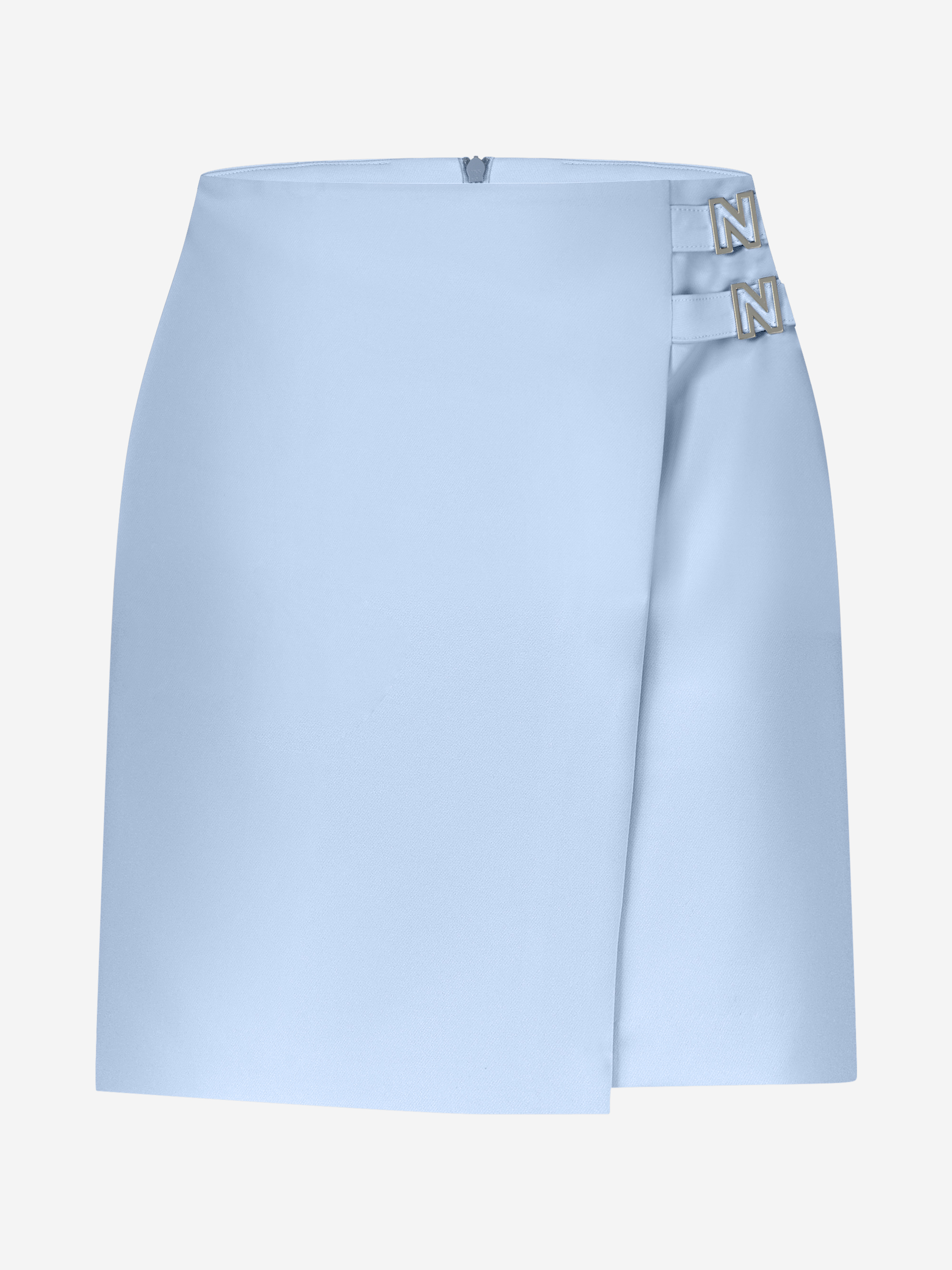 Short A-line skirt with wrap over and logo detail