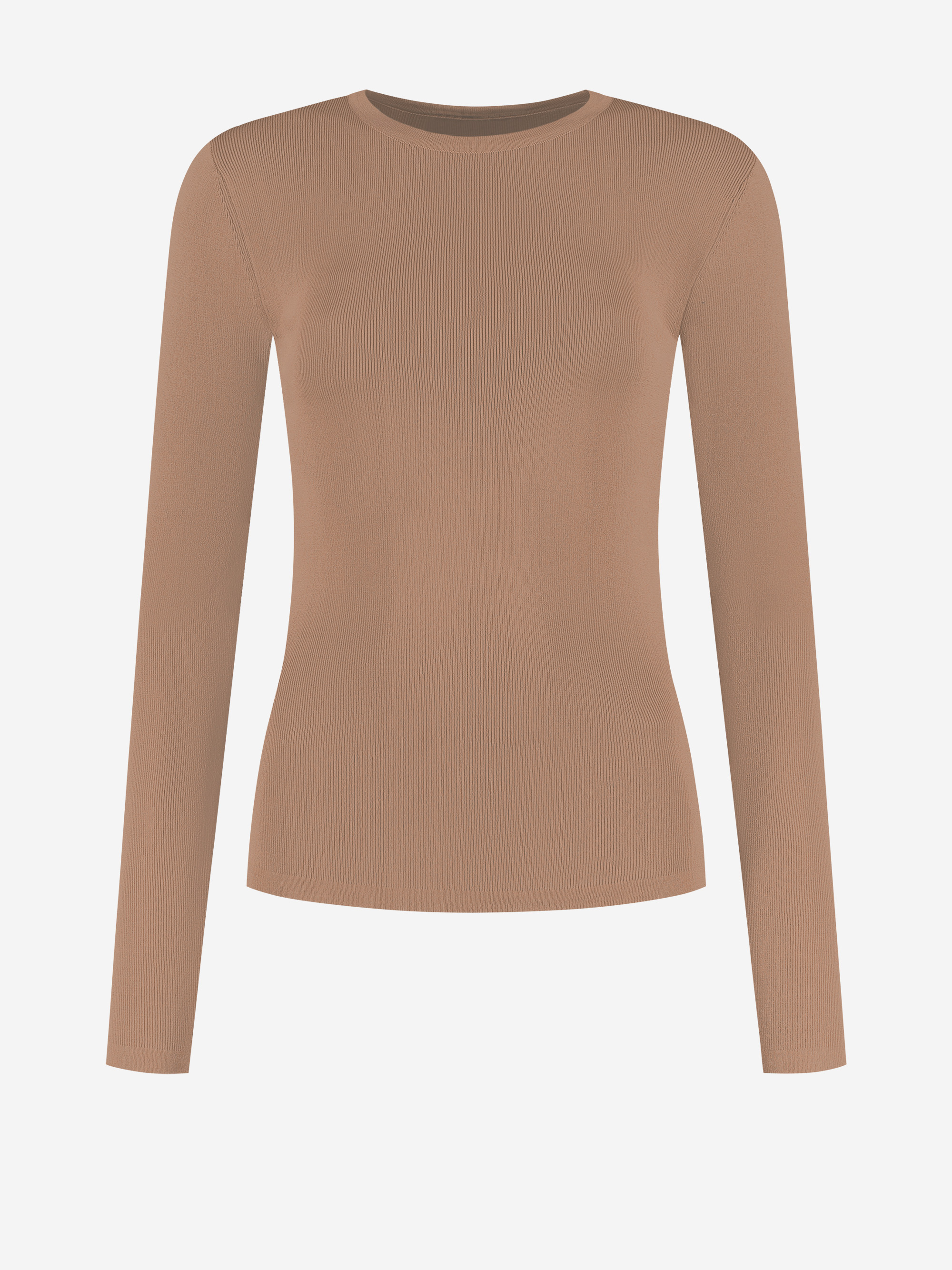 Ribbed top with long sleeves