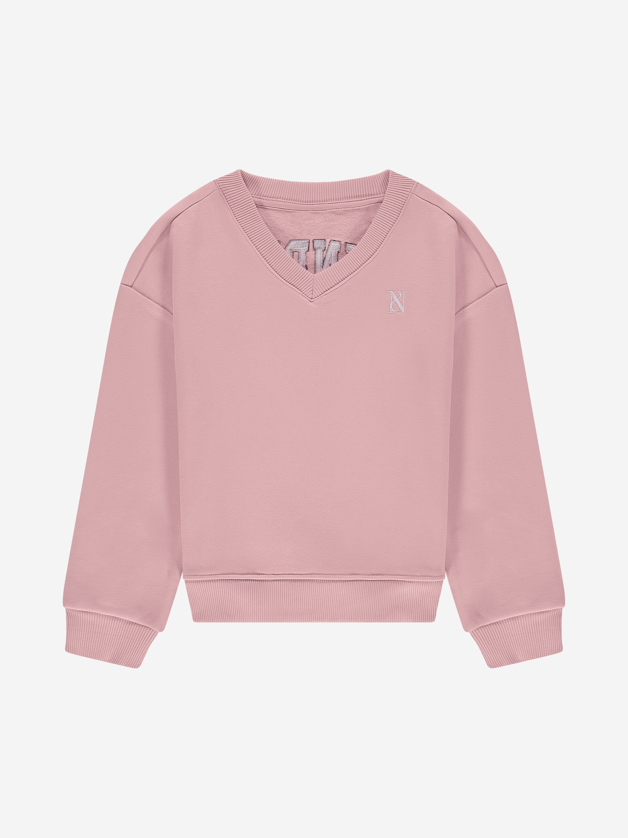 Sweater met V-hals en N&N logo