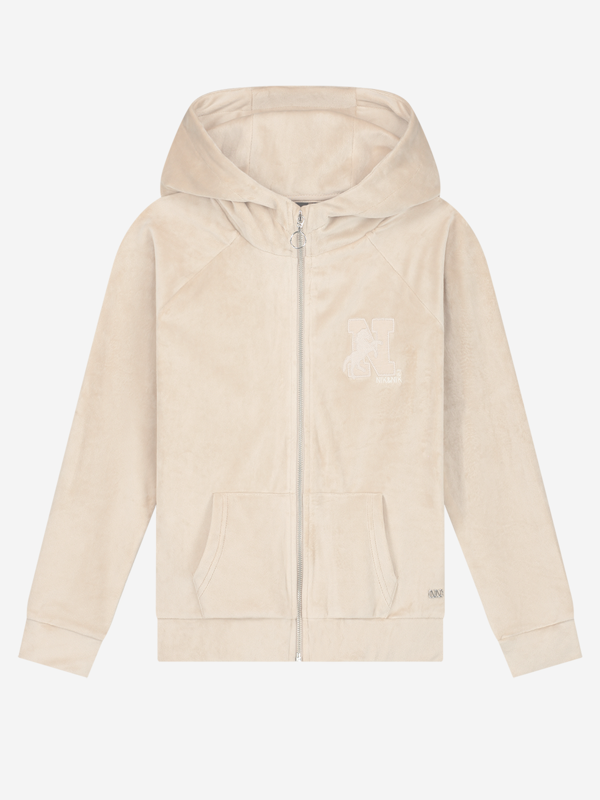 Velvet jacket with hood