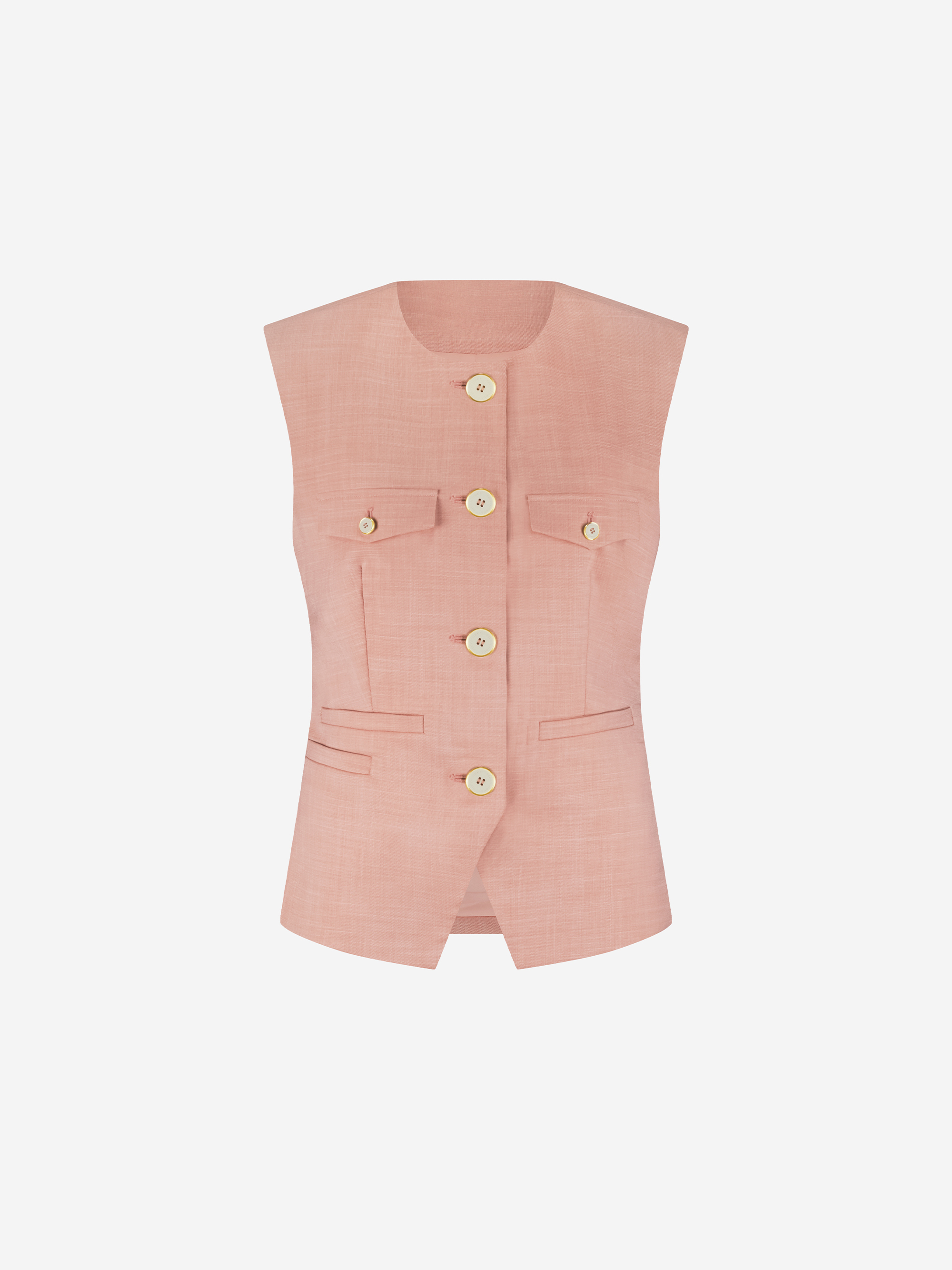 Mouwloos gemêleerd gilet